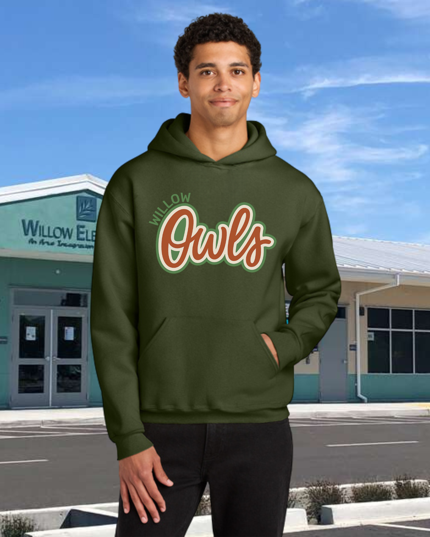 Willow Owls Retro Hoodie