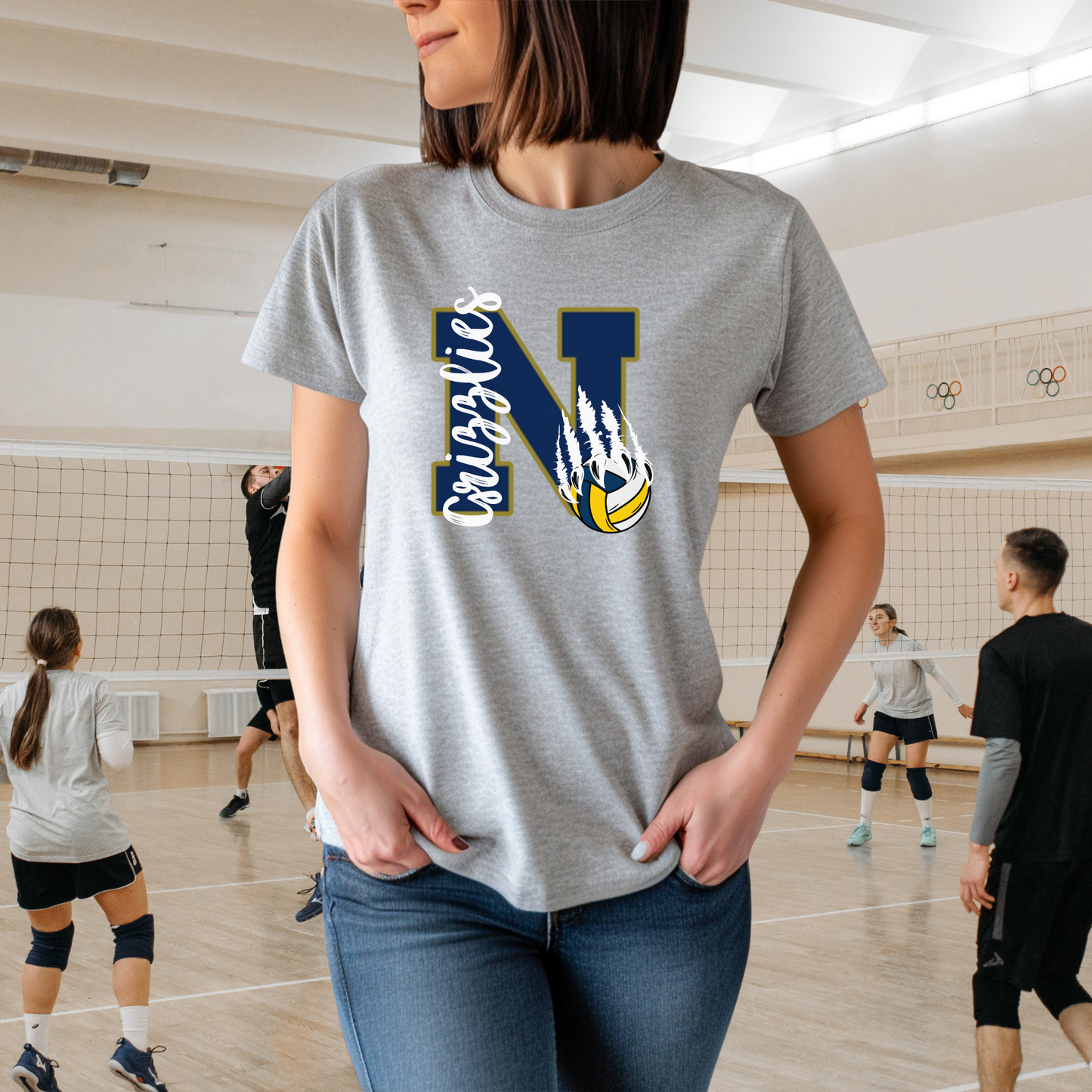 Grizzlies Volleyball Unisex Tee