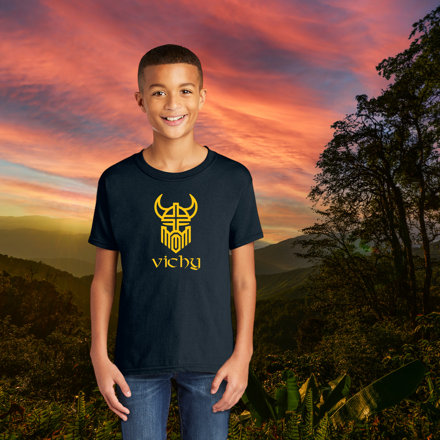 Youth Vichy Vikings Cotton Tee