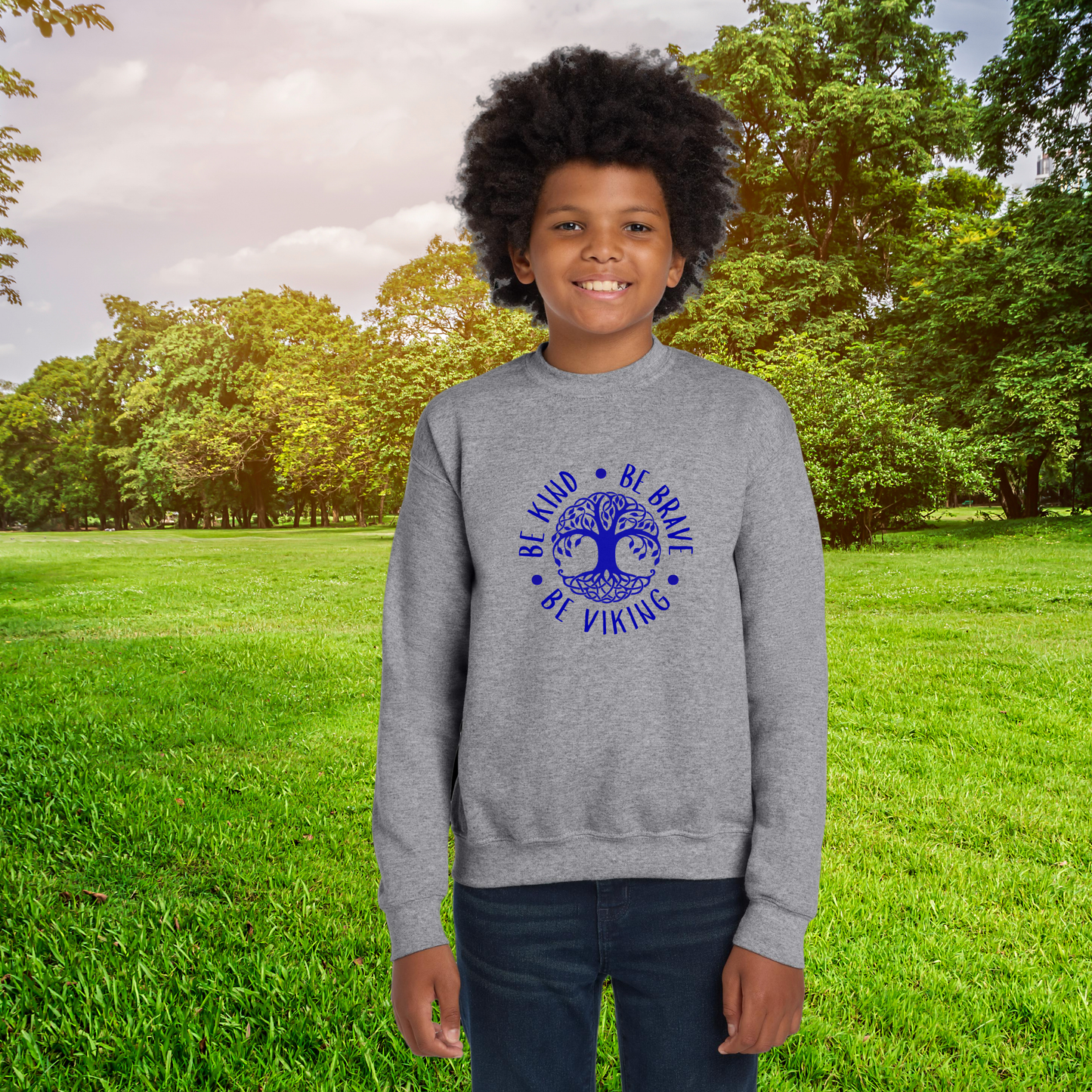 Youth Be Vikings Crewneck Sweatshirt