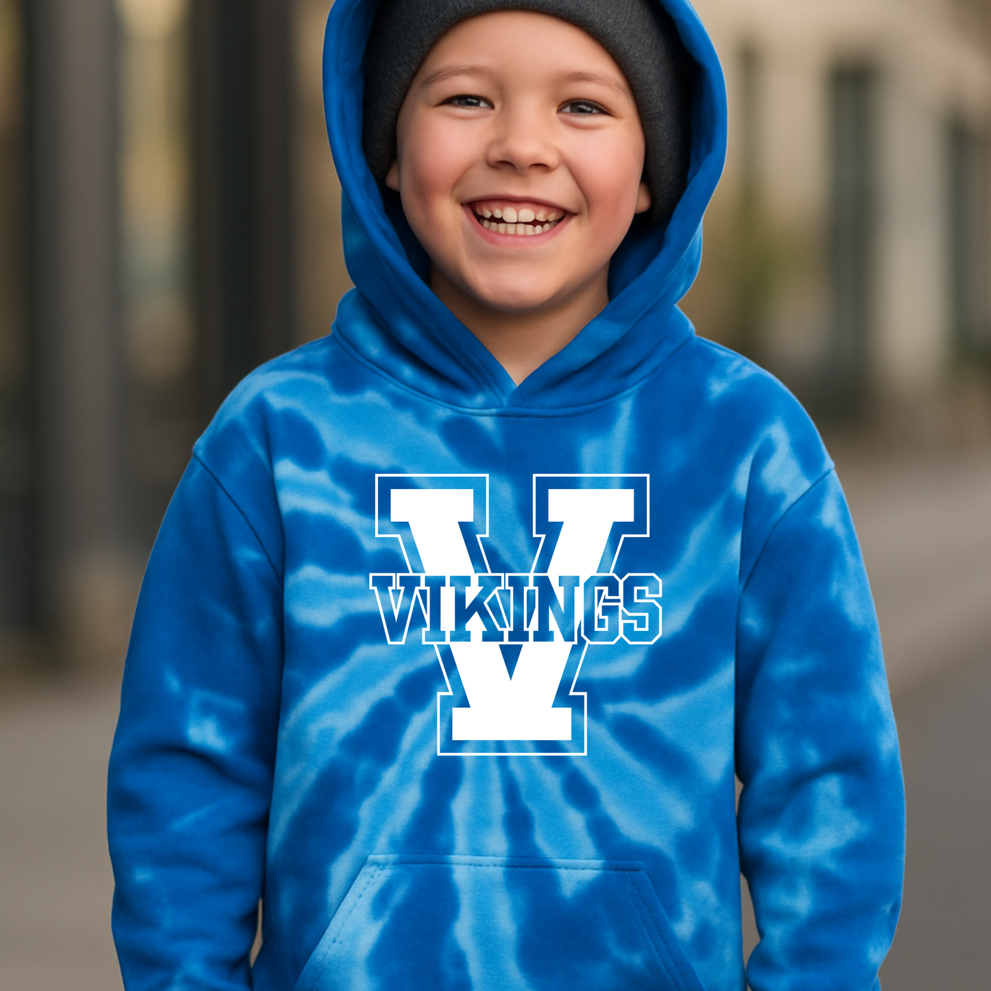 Vikings Tie Dye Youth Hoodie