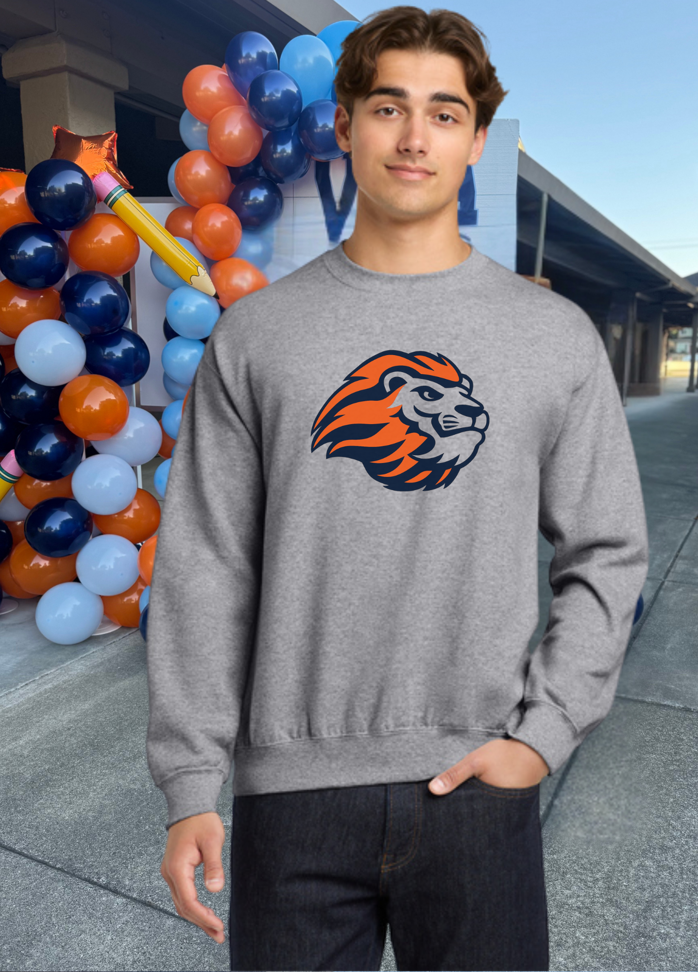 Unisex Lion Head Crewneck