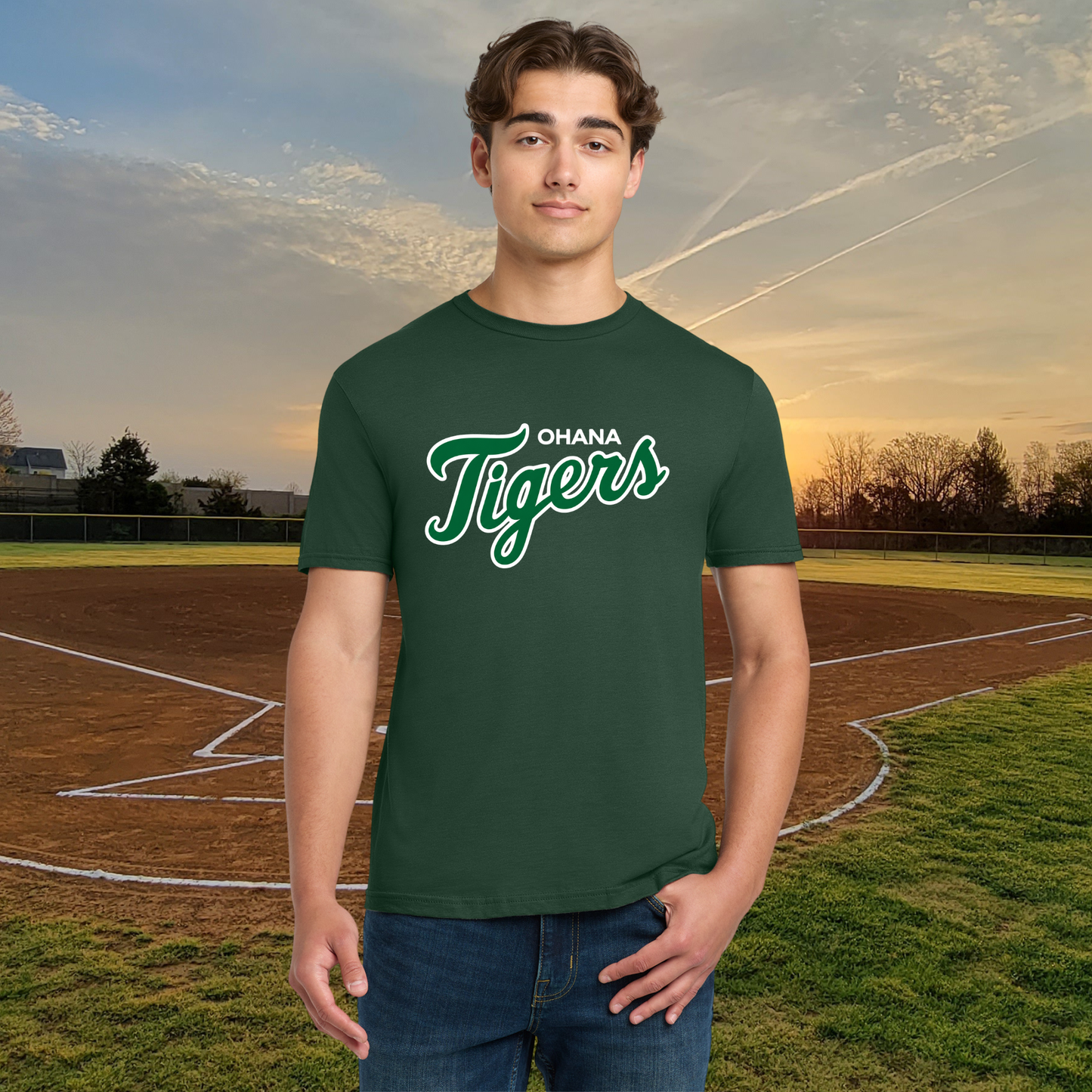 Ohana Tigers Script Softstyle Unisex Tee