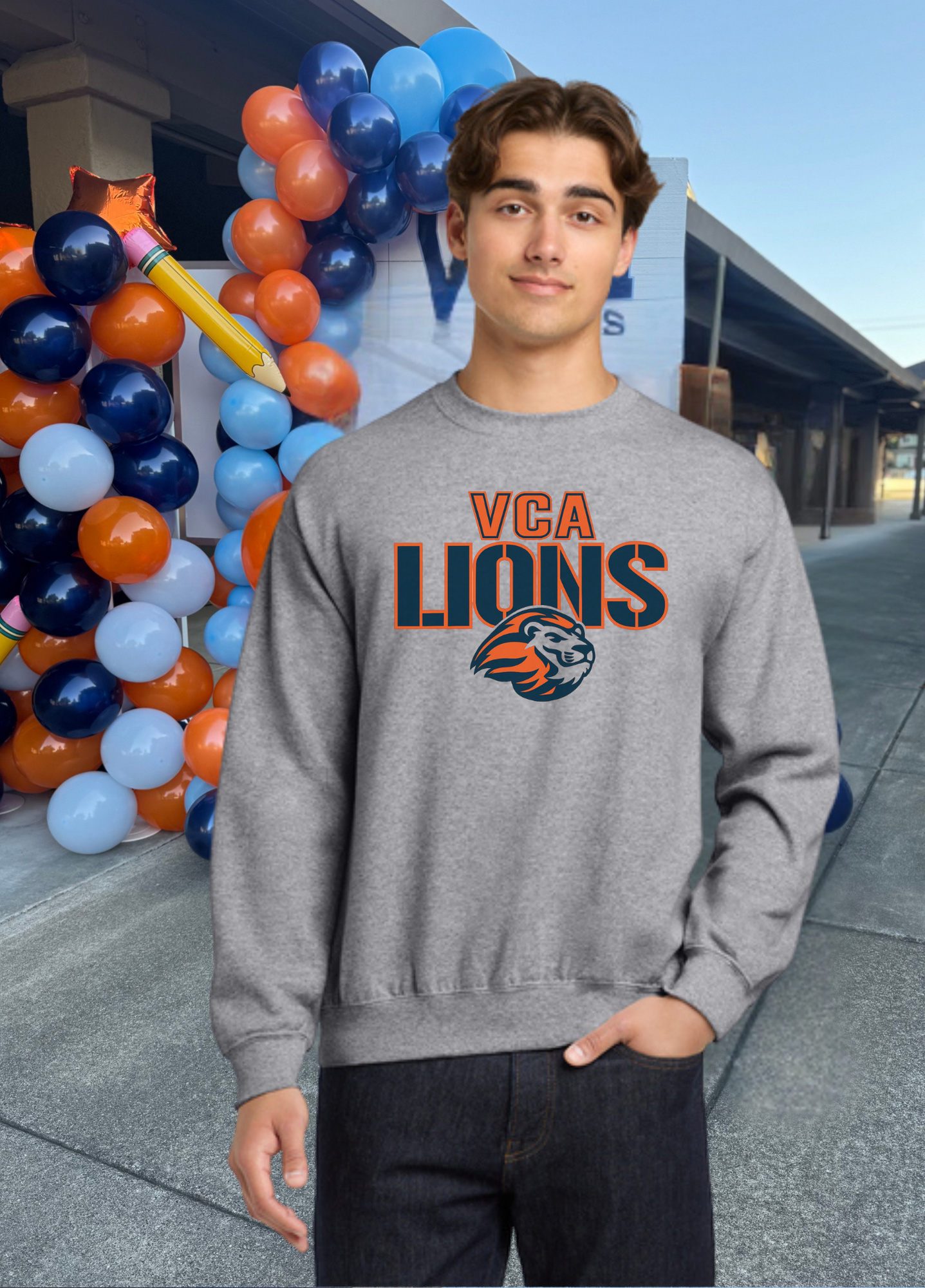 Unisex VCA Lions Head Crewneck