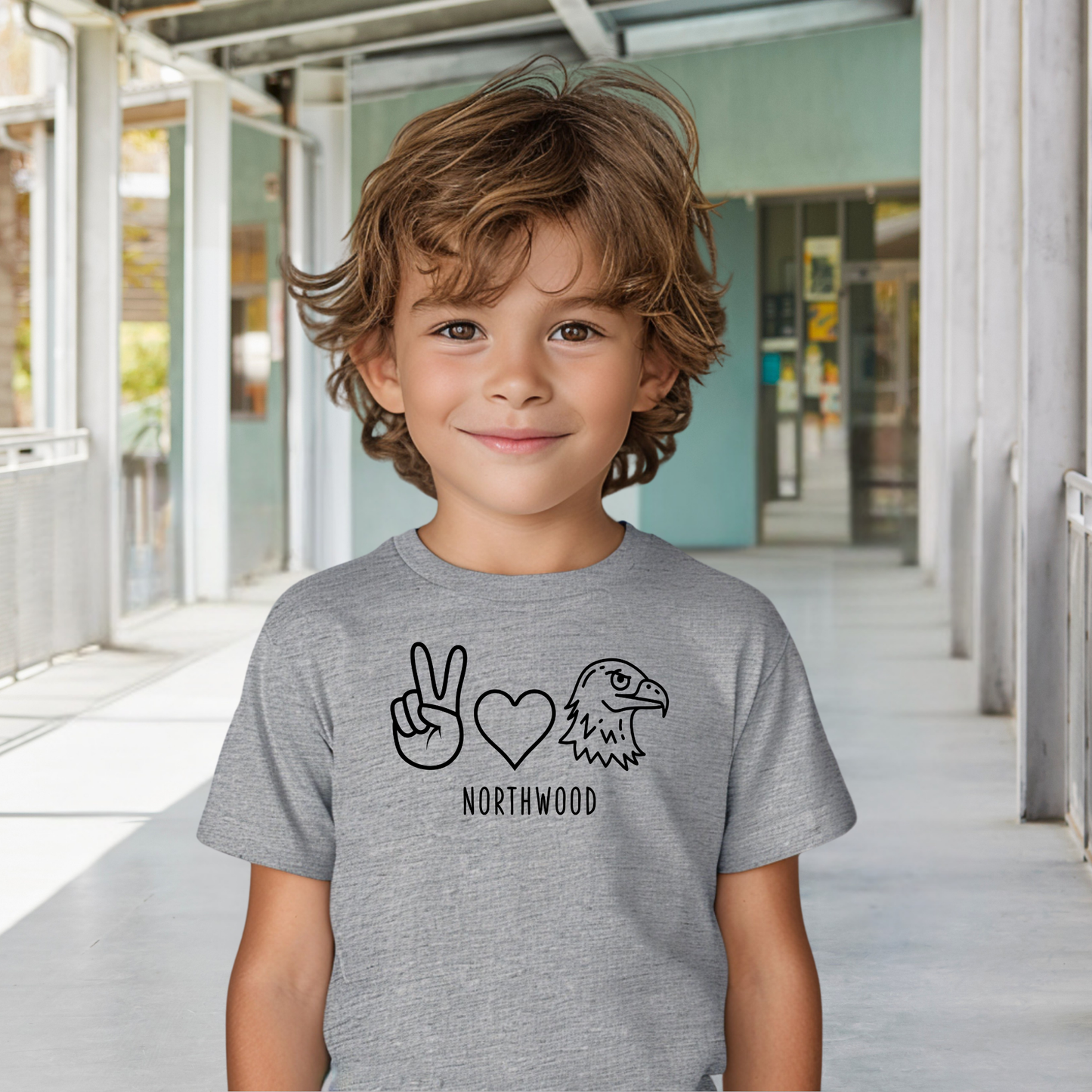 Peace, Love, Eagles Youth Tee