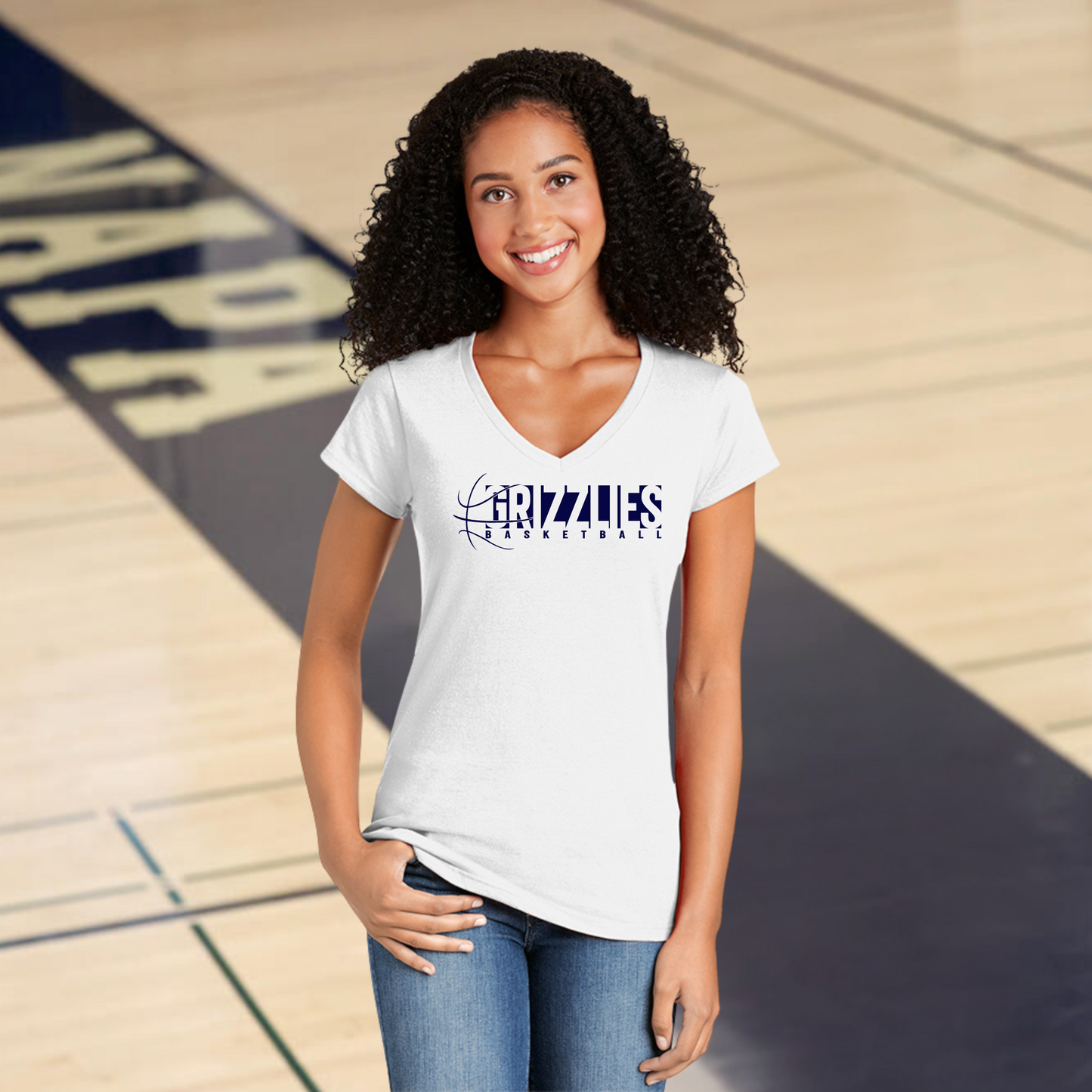 Grizzlies Ladies V-Neck Tee