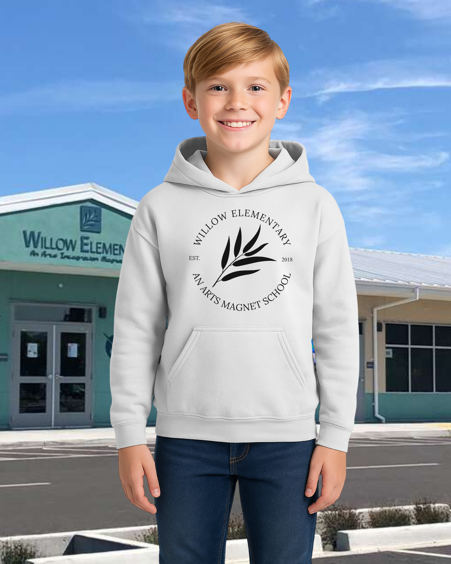 Willow Arts Magnet Est. 2018 Youth Hoodie