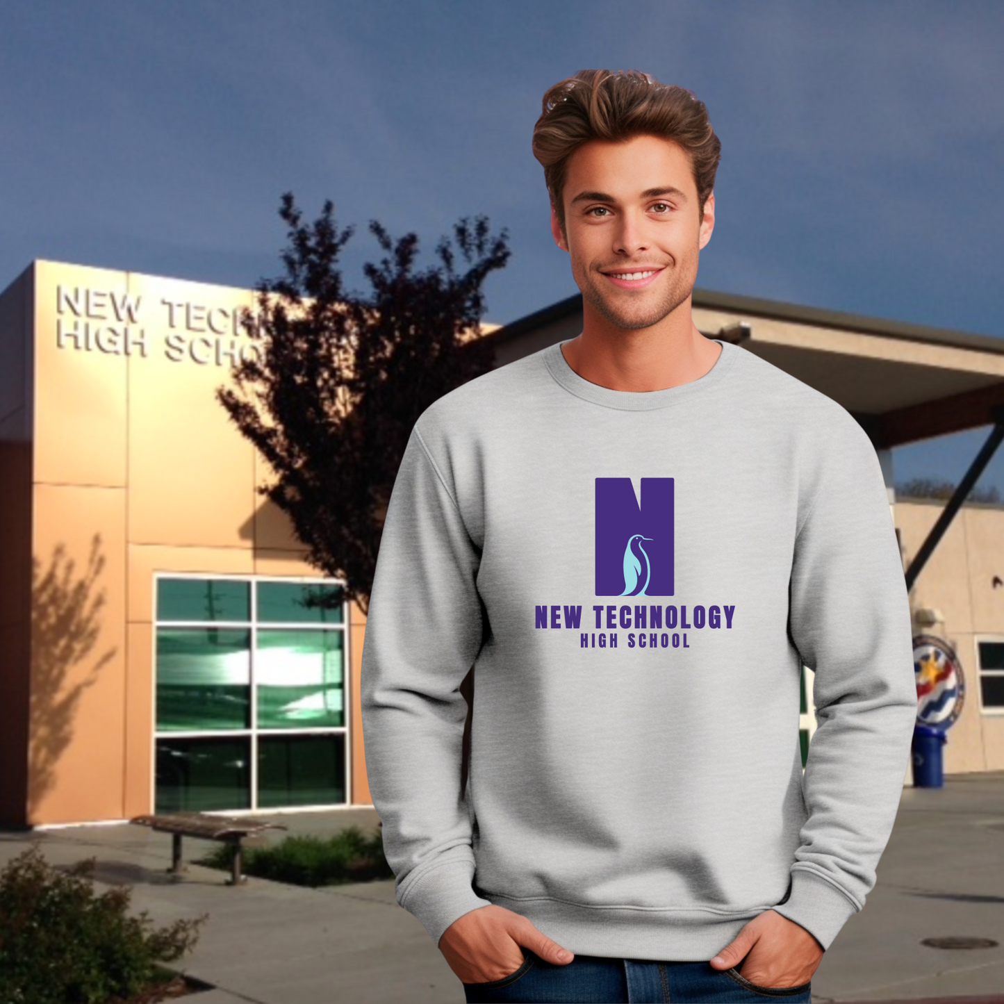 NTHS Penguins Unisex Adult Crewneck Pullover