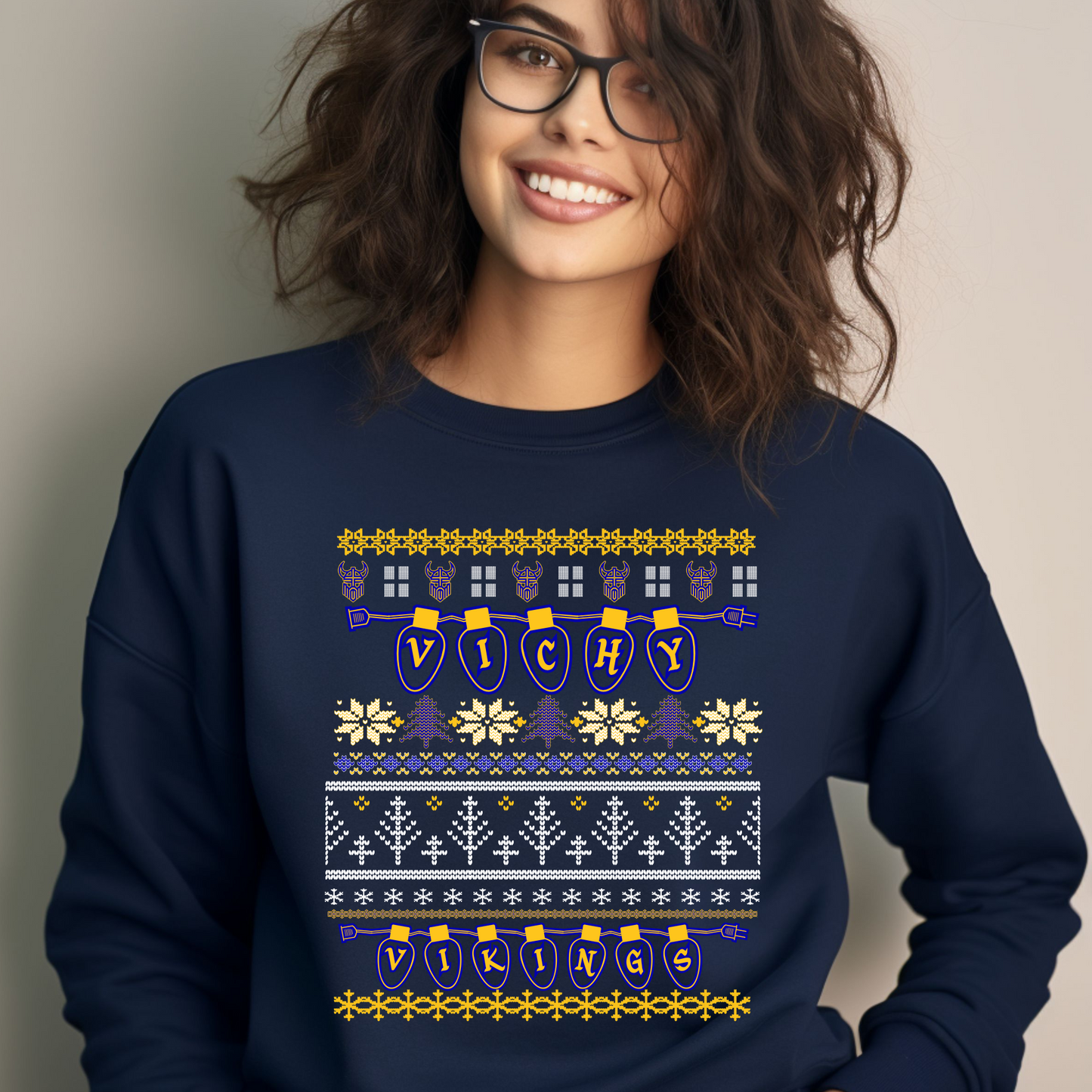 Adult Vichy Holiday Crewneck Sweatshirt