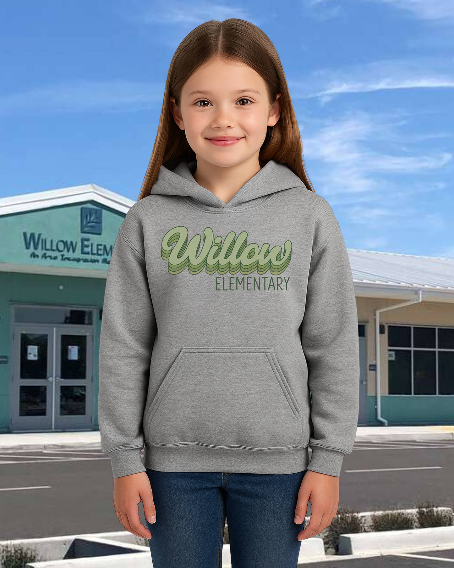 Willow Elementary Retro Youth Hoodie