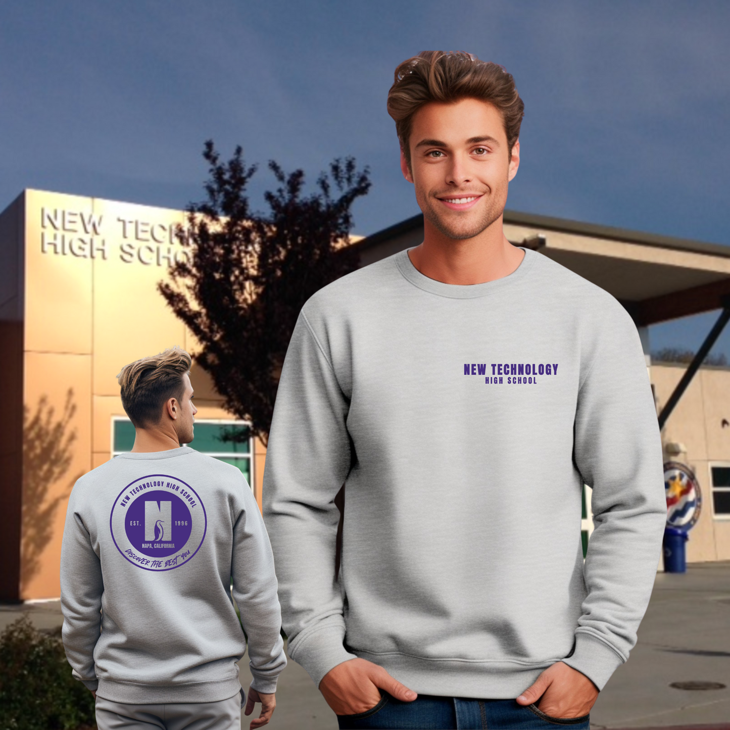 New Tech School Unisex Crewneck Pullover