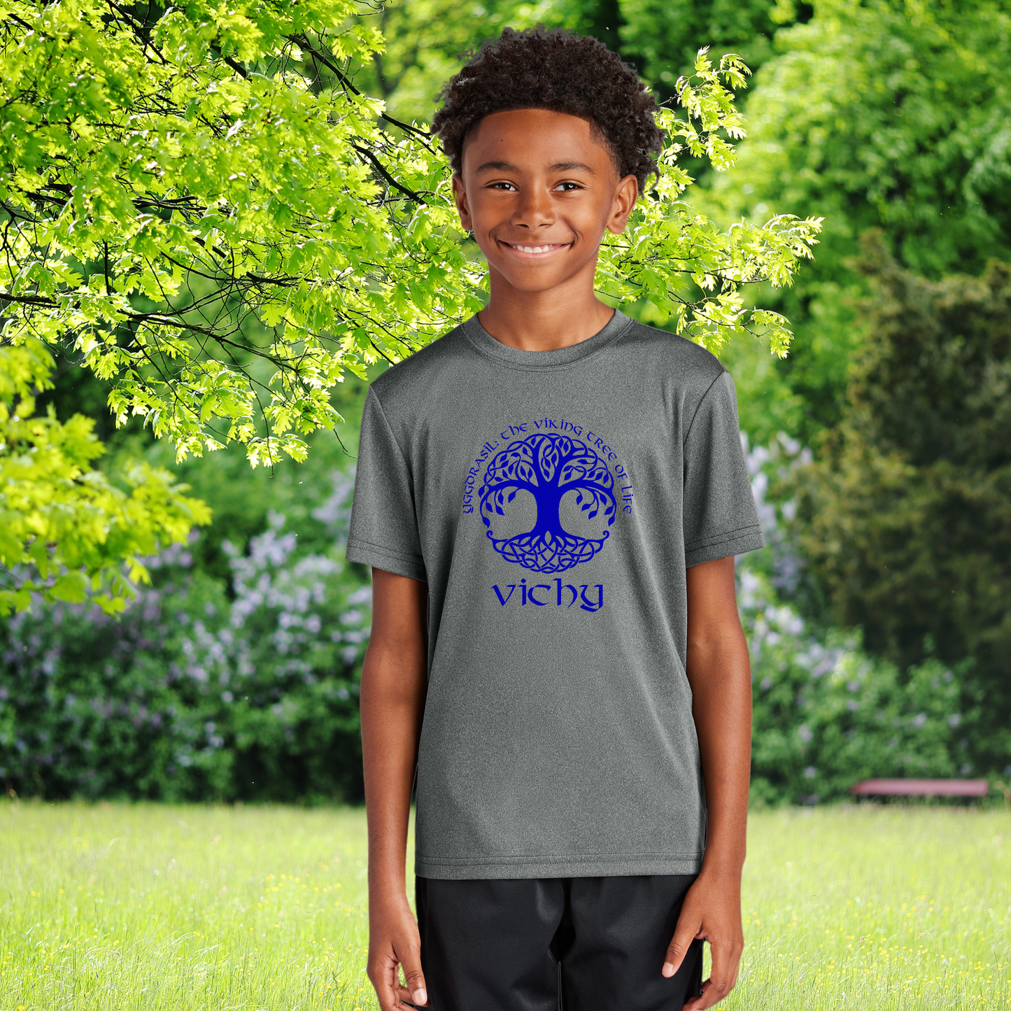 Youth Vichy Tree of Life Athletic Tee