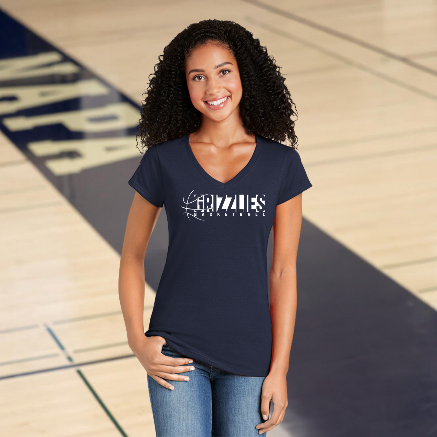 Grizzlies Ladies V-Neck Tee