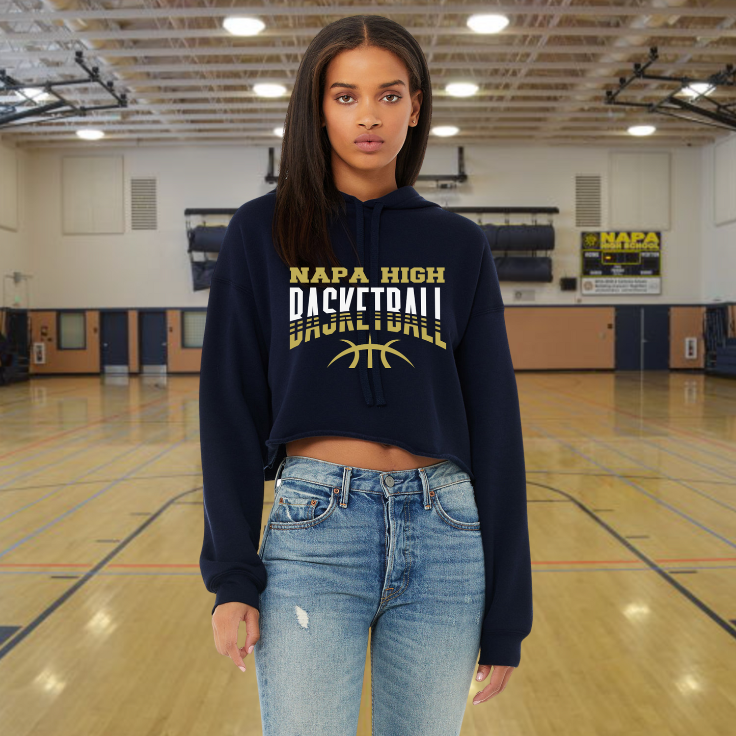Napa High Basketball Cropped Hoodie