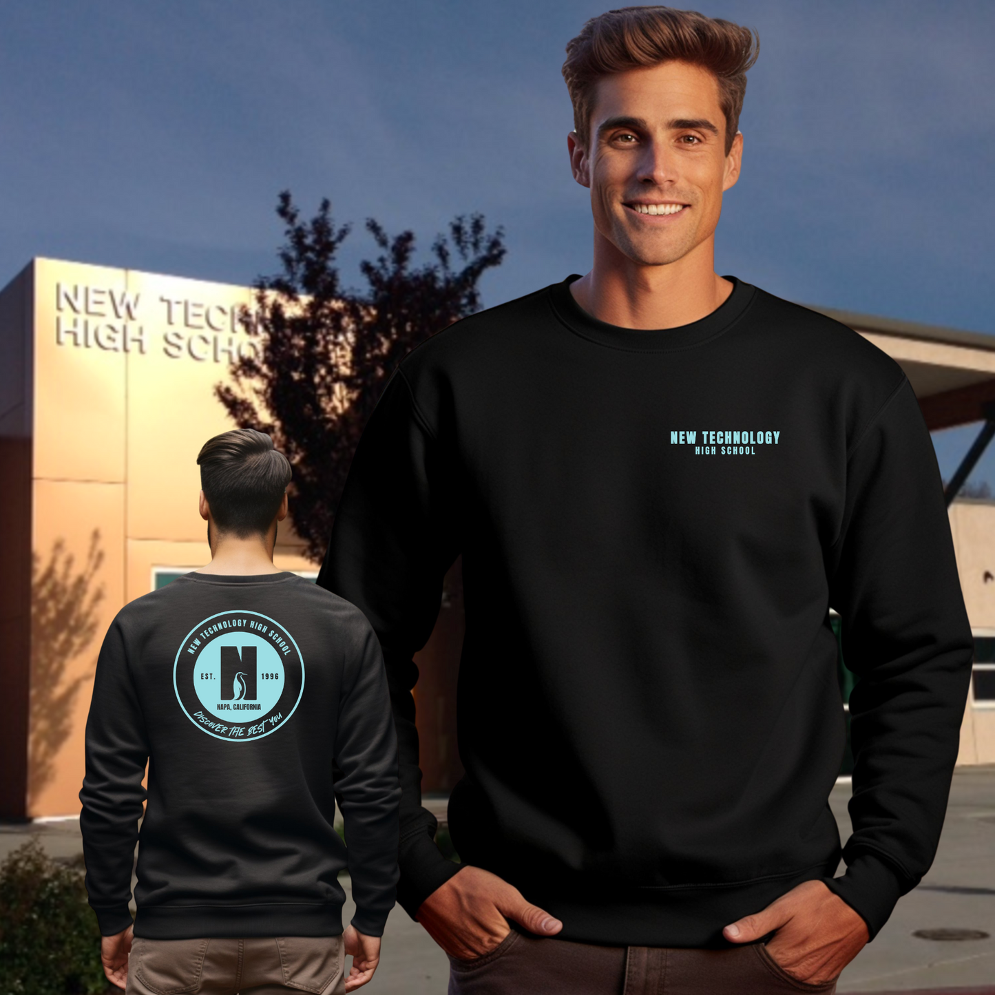 New Tech School Unisex Crewneck Pullover