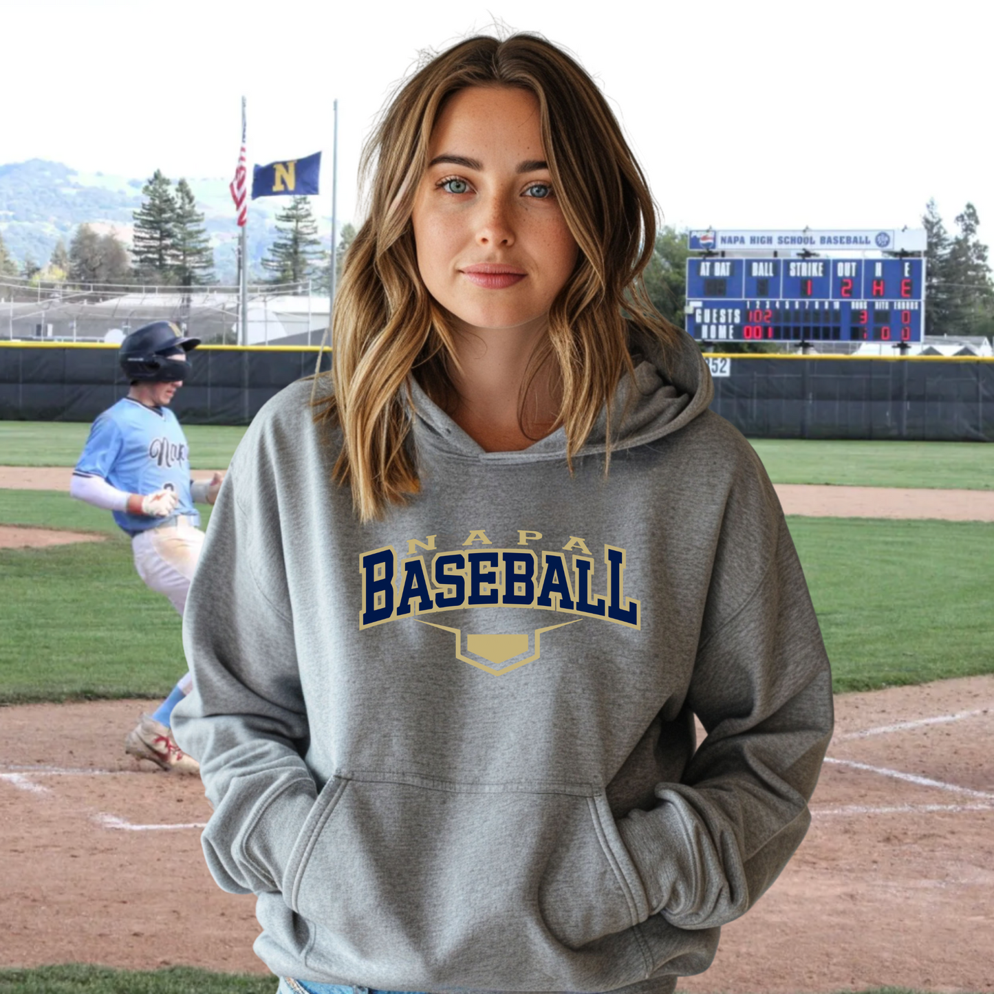 Napa Baseball Homeplate Unisex Hoodie