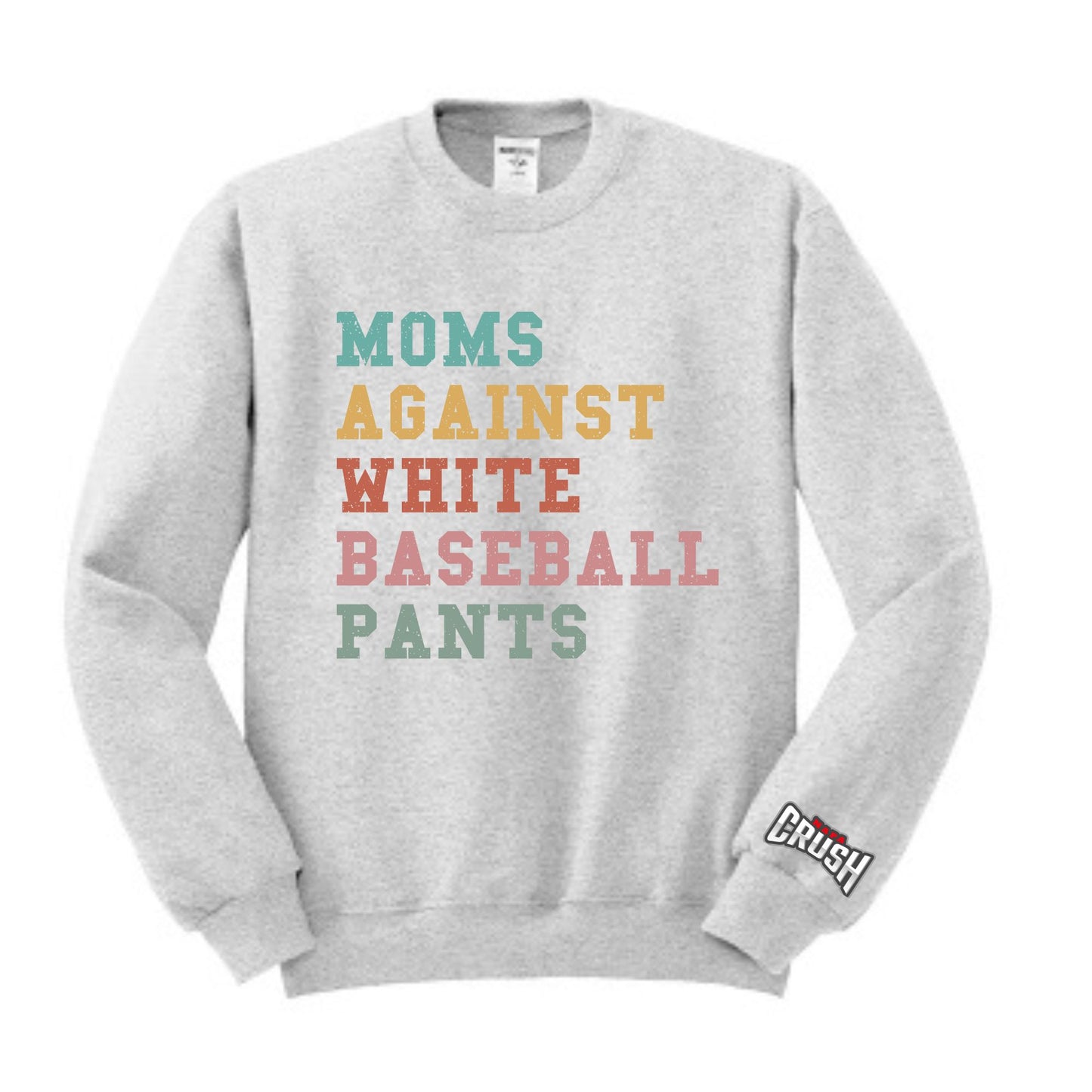 Moms Against White Baseball Pants Pullover