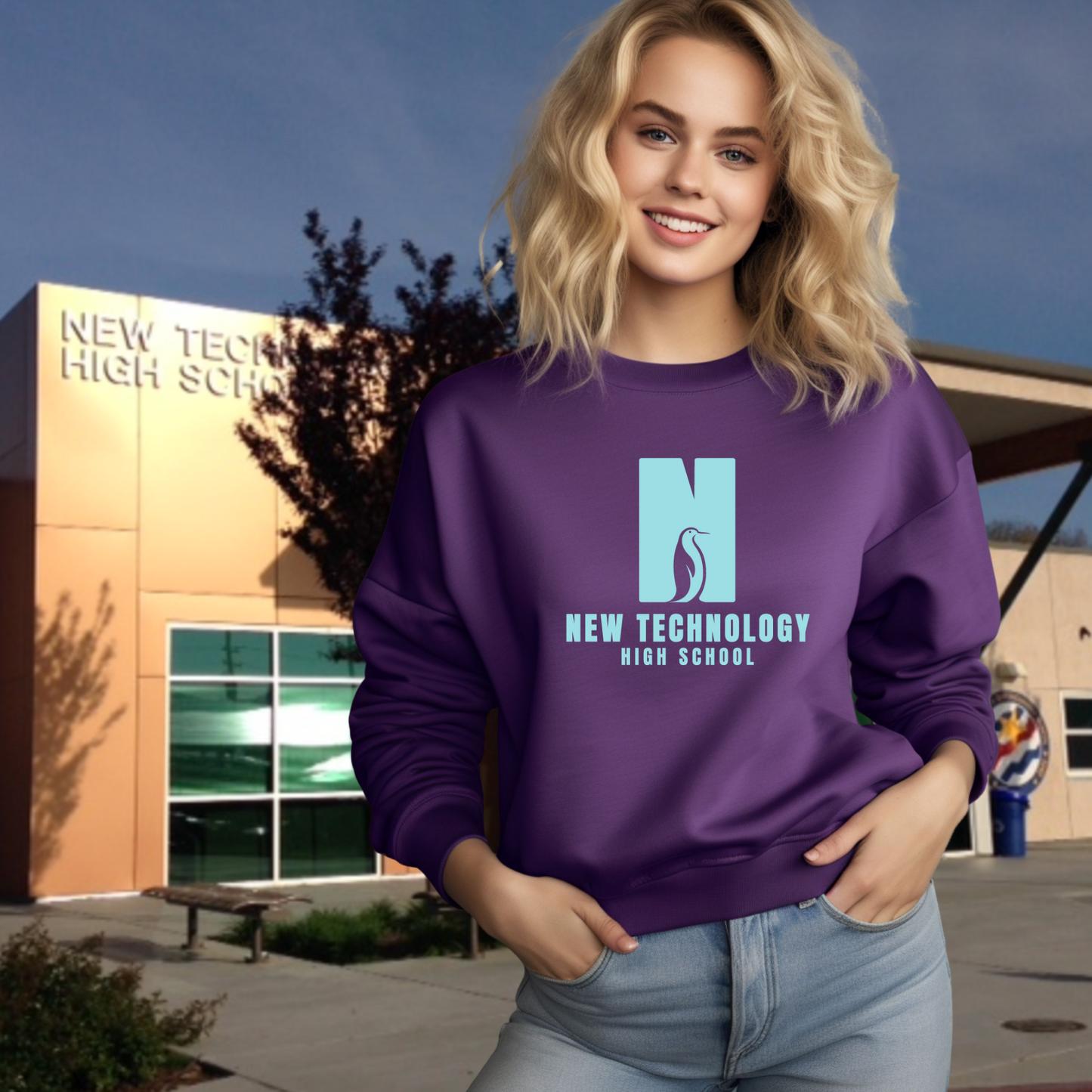 NTHS Penguins Unisex Adult Crewneck Pullover
