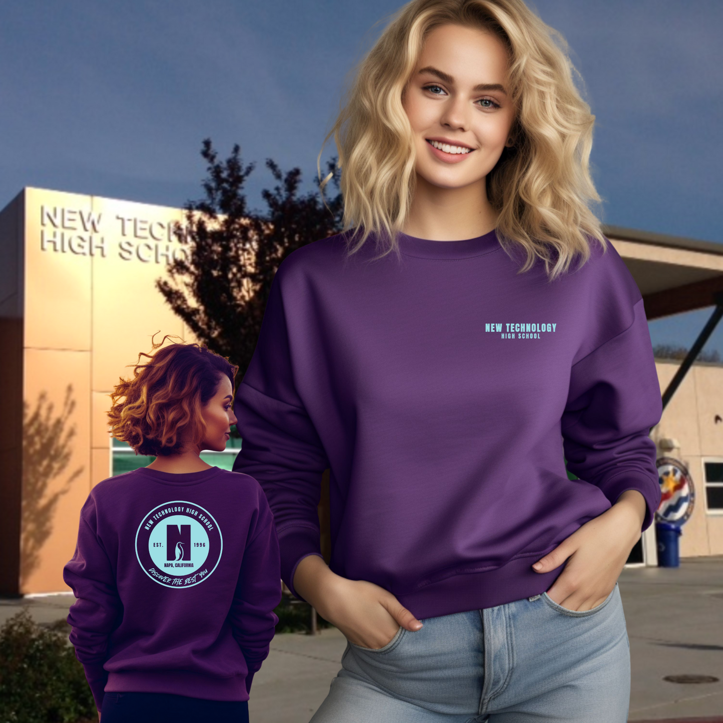 New Tech School Unisex Crewneck Pullover