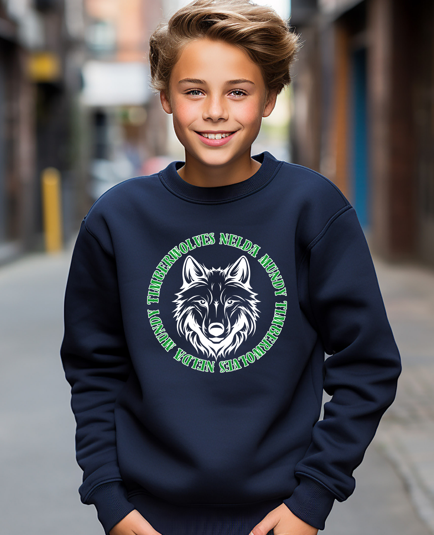 Youth Timberwolves Circle Crewneck