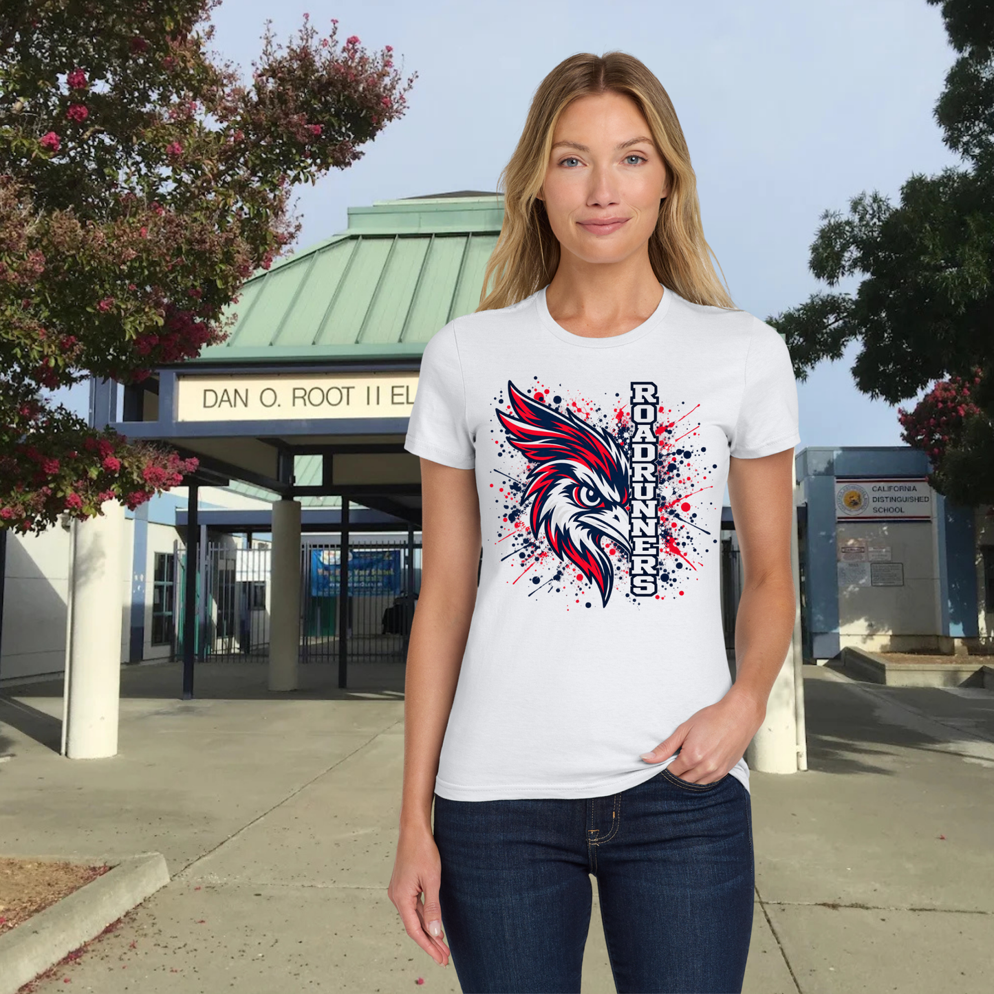 Roadrunners Color Splash Ladies Tee