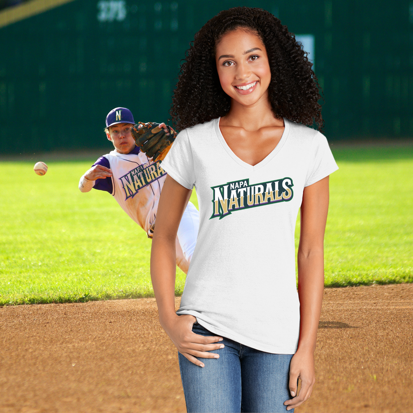 Napa Naturals Ladies V-Neck Tee