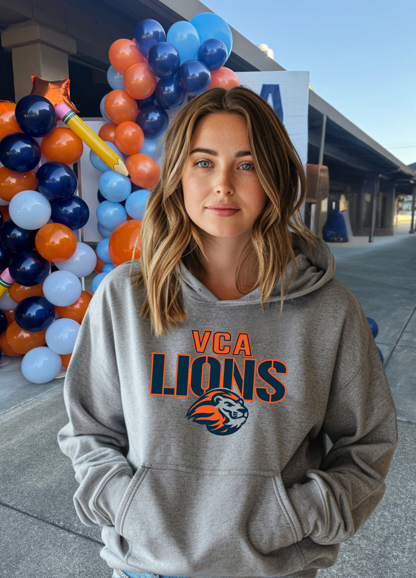 Unisex VCA Lions Head Hoodie