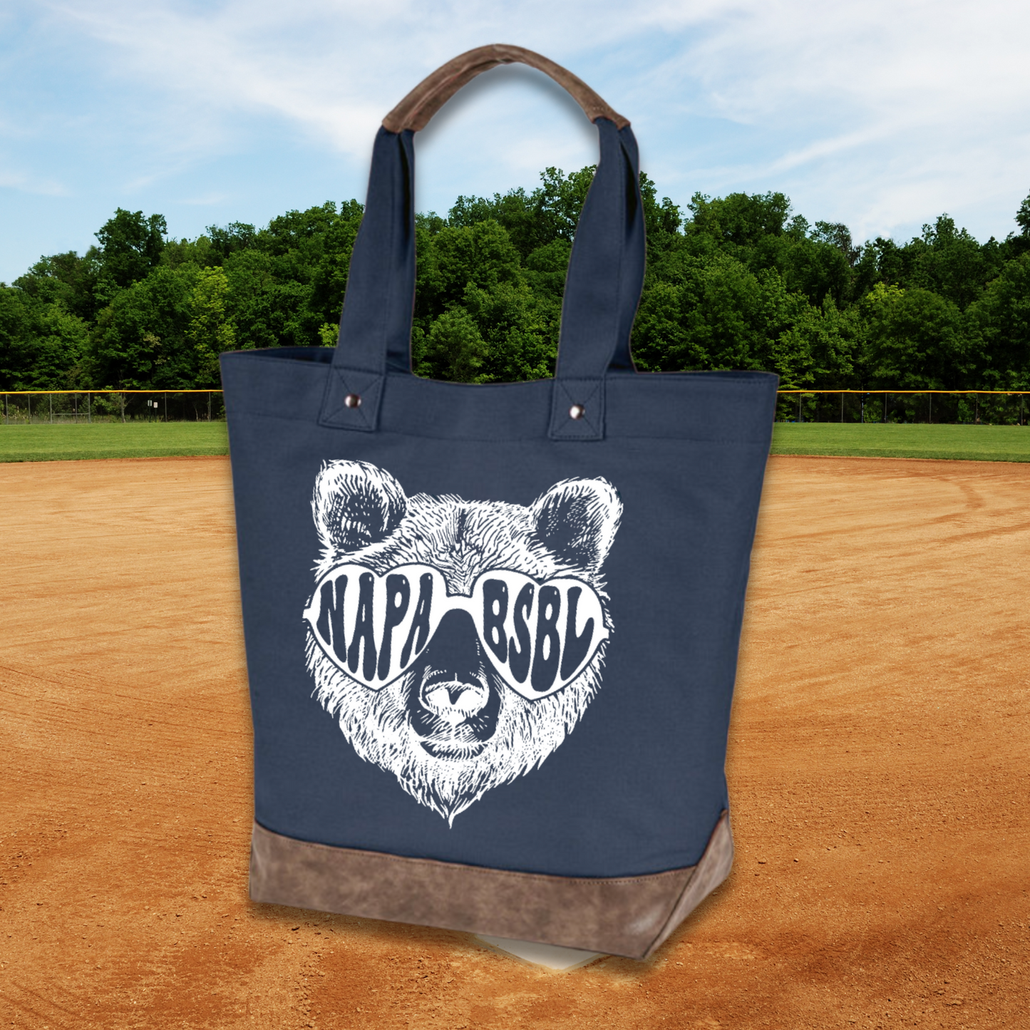 Baseball Grizzly Totes