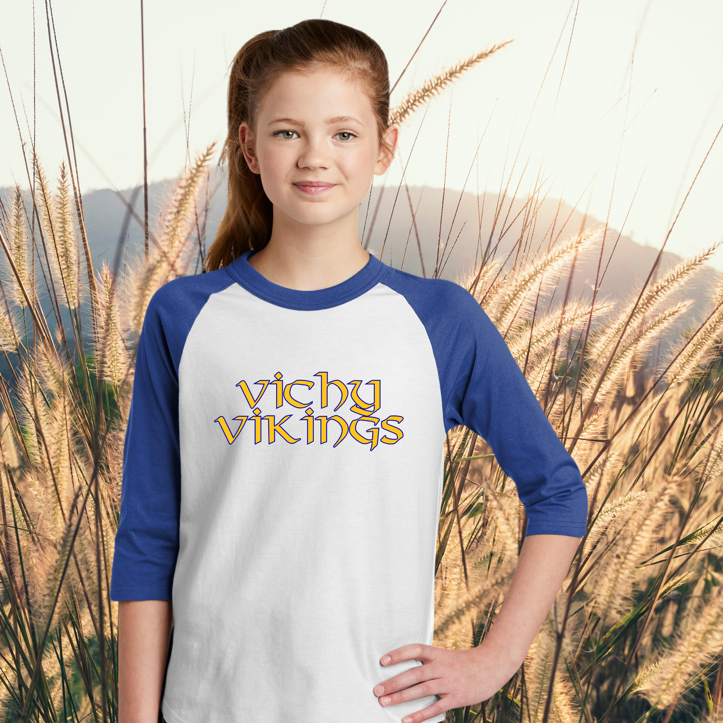 Youth Vichy Vikings Baseball Tee