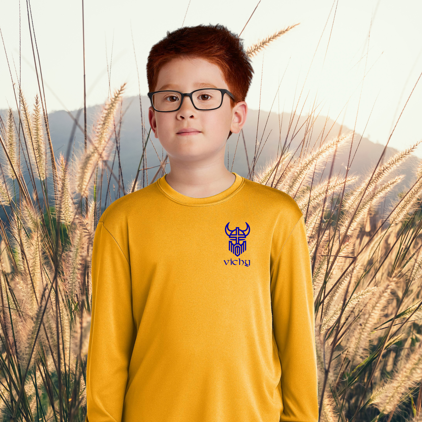 Youth Vichy Viking Long Sleeve Cotton Tee