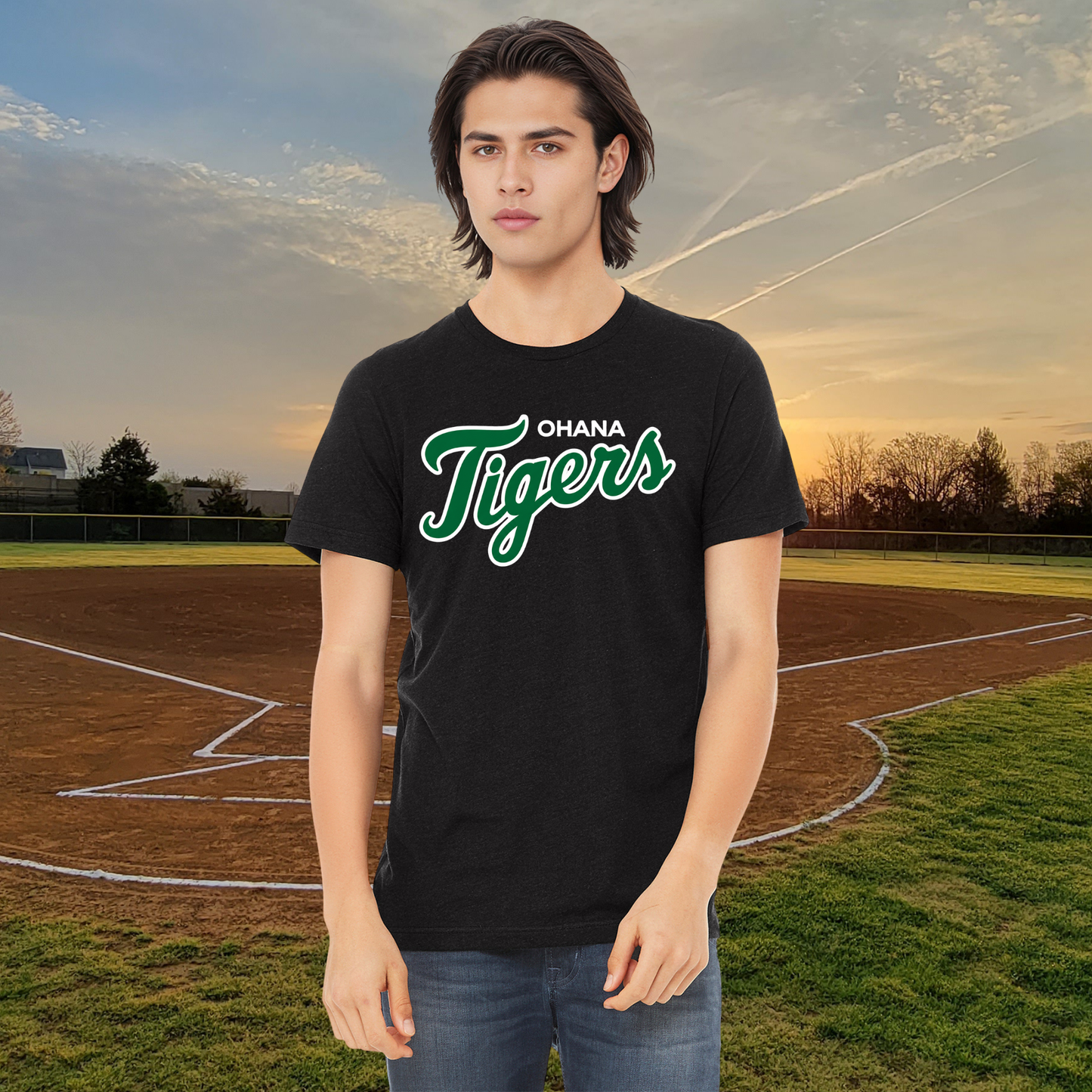Ohana Tigers Script Bella+Canvas Unisex Tee