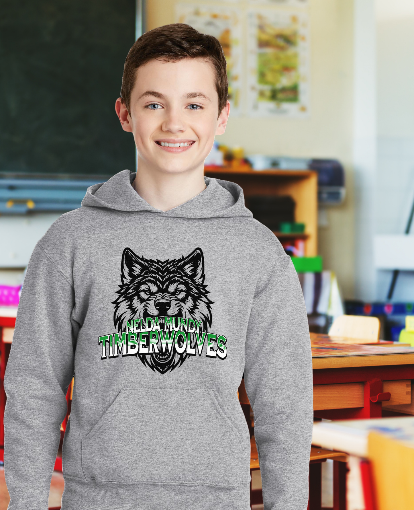 Youth Timberwolves Head Hoodie