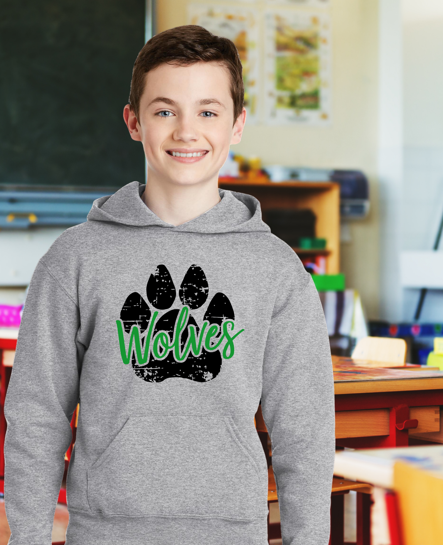 Youth Wolf Paw Hoodie