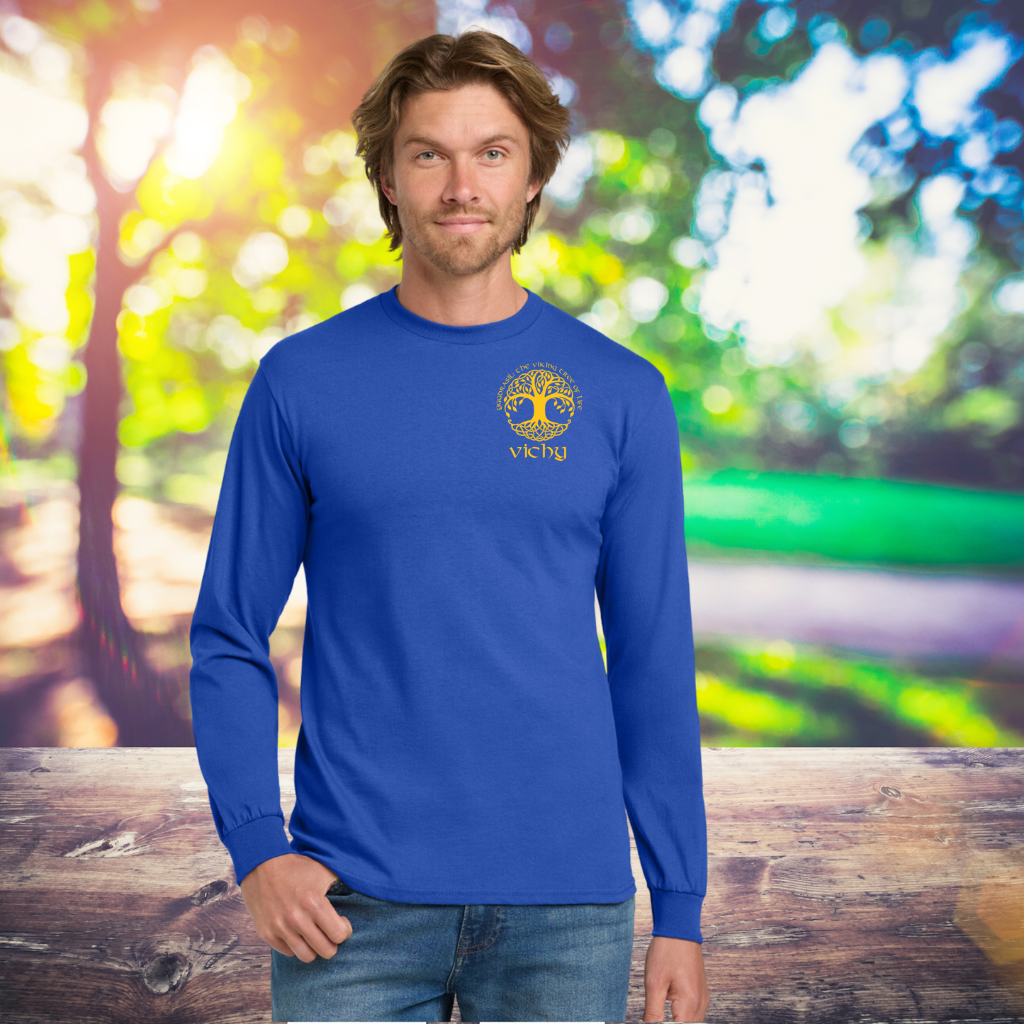 Vichy Tree of Life Cotton Long Sleeve Adult Tee