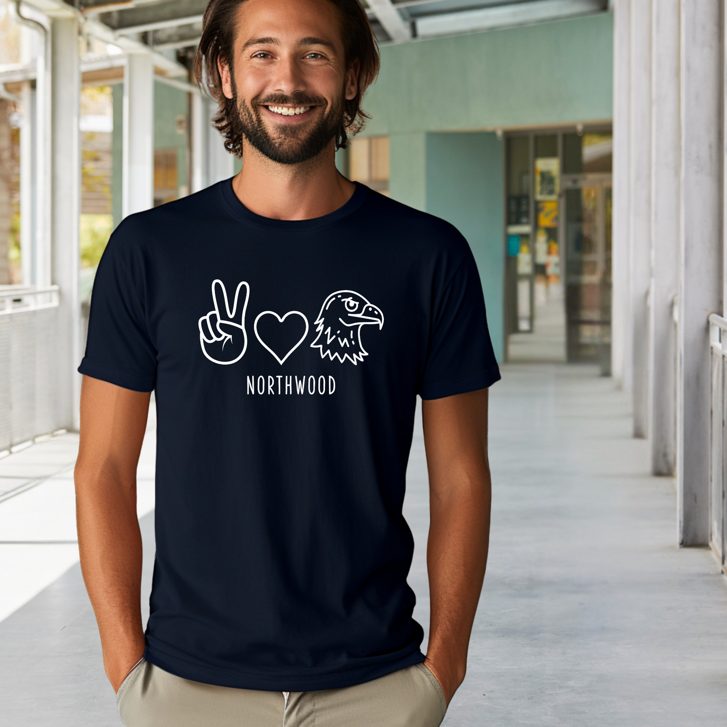 Peace, Love, Eagles Adult Unisex Tee