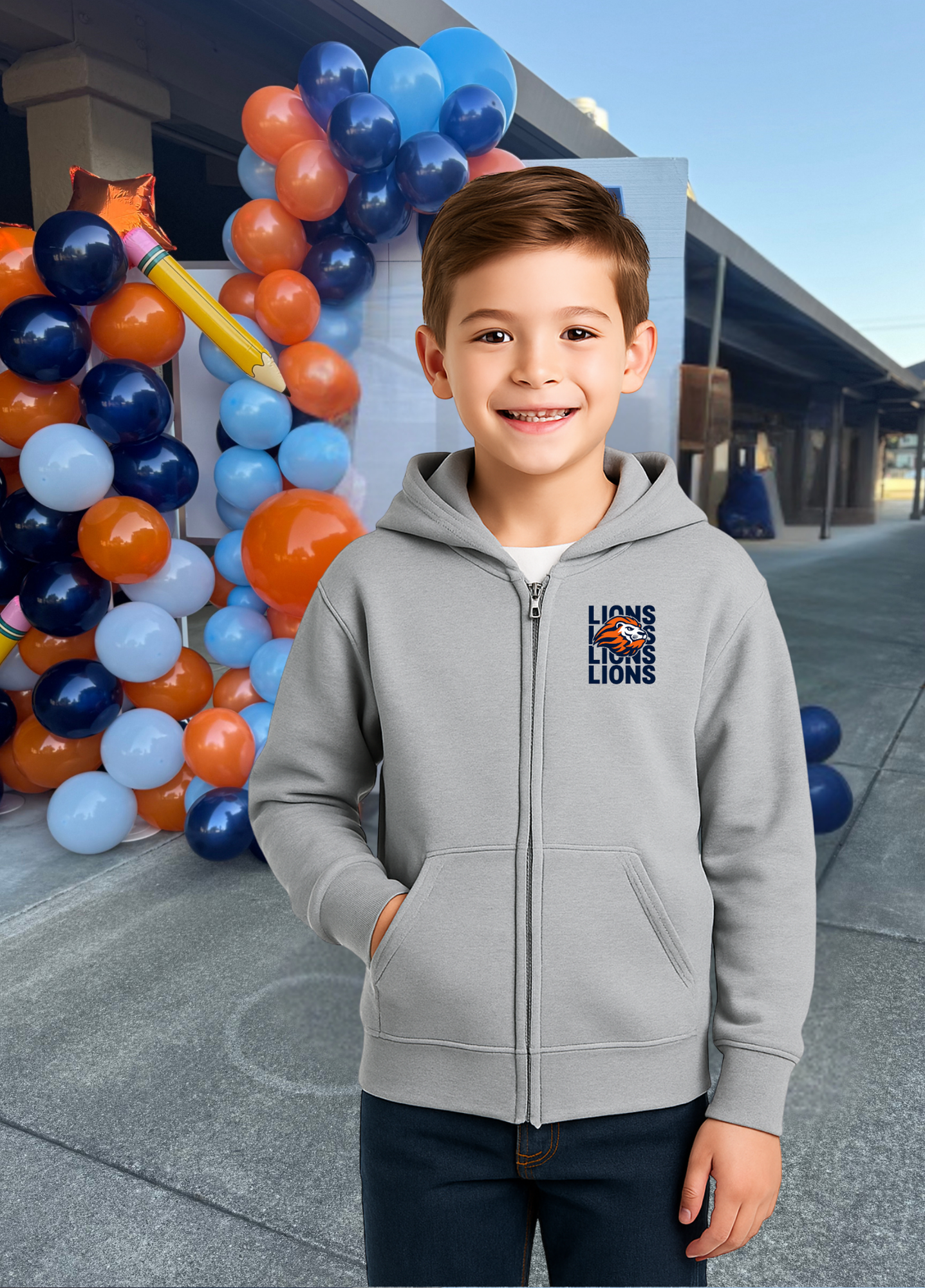 Youth Lions Full Zip Hoodie