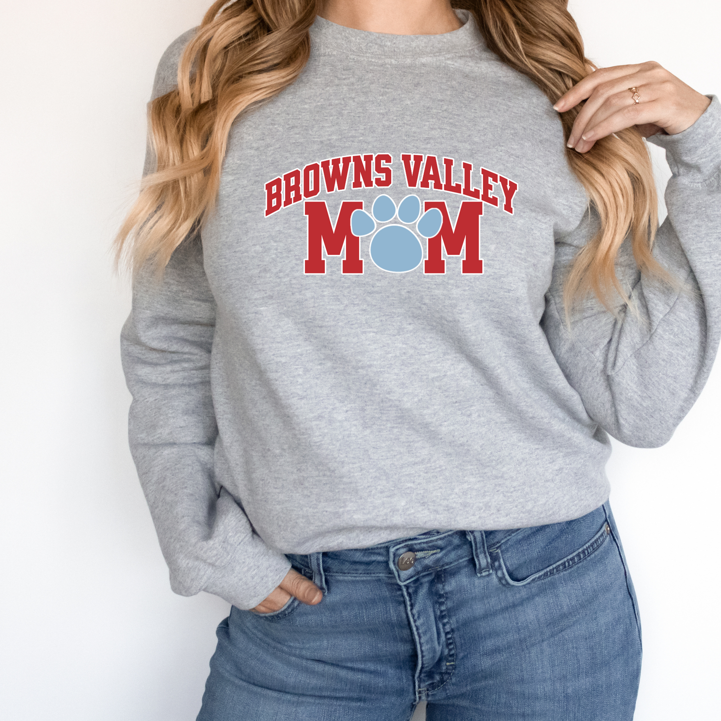 Adult Browns Valley Mom Crewneck Pullover