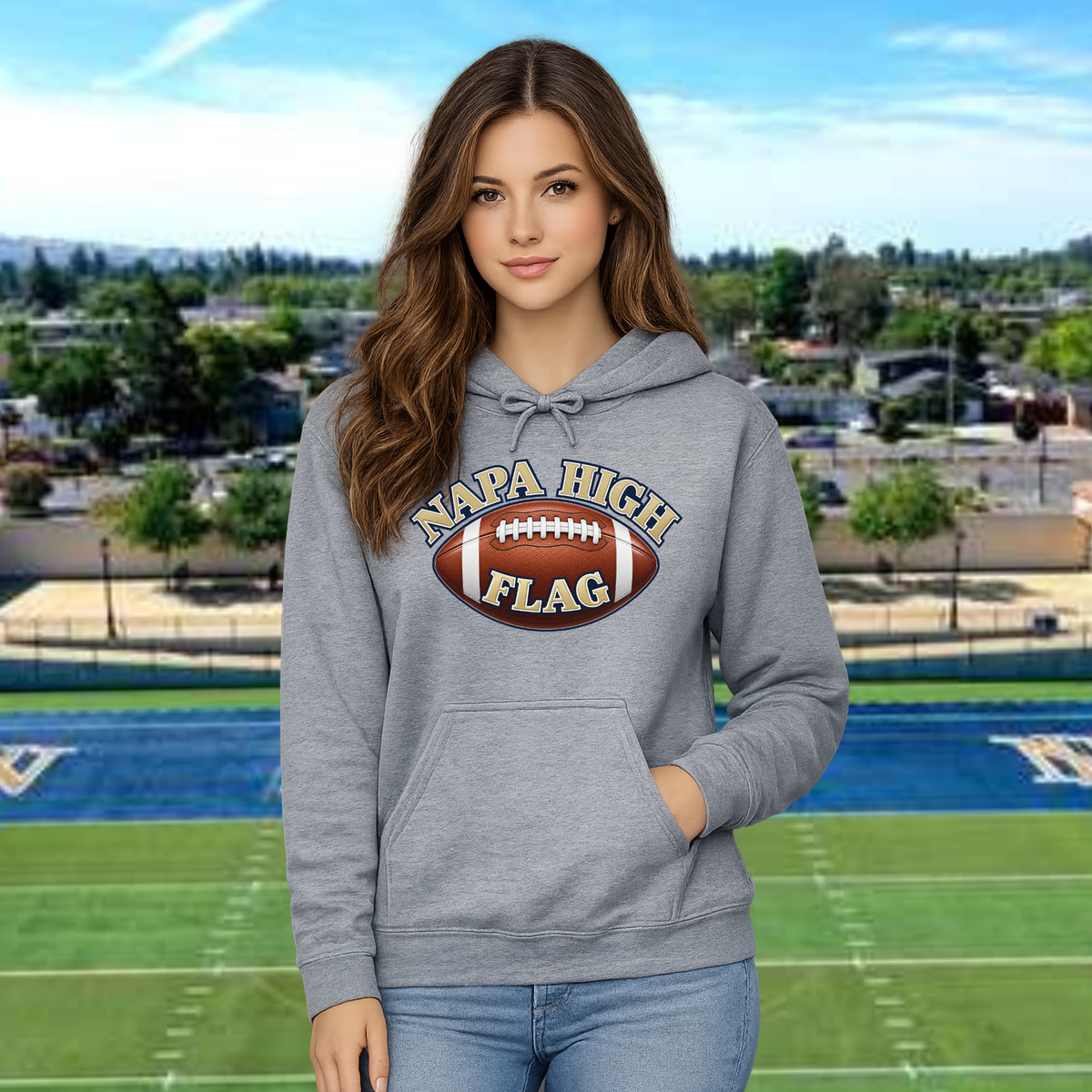Napa High Flag Football Unisex Adult Hoodie