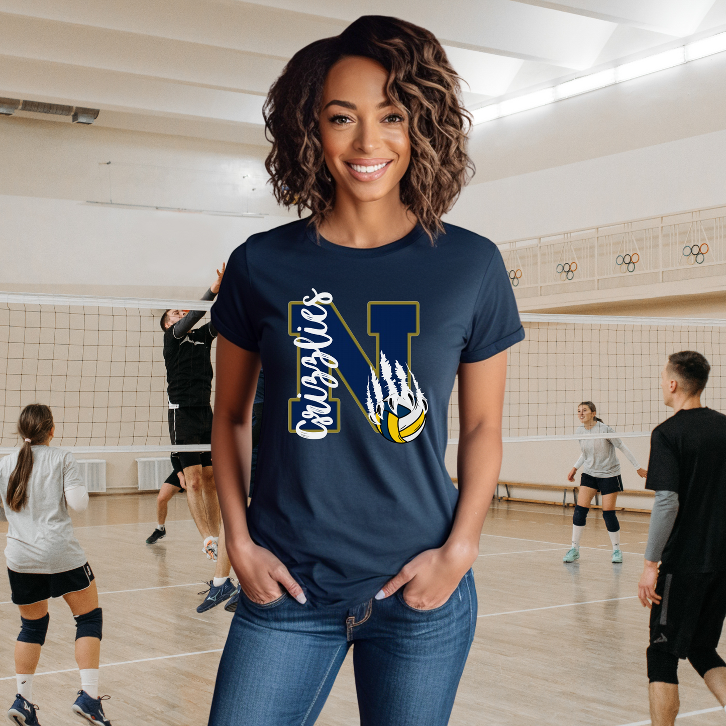 Grizzlies Volleyball Ladies Tee