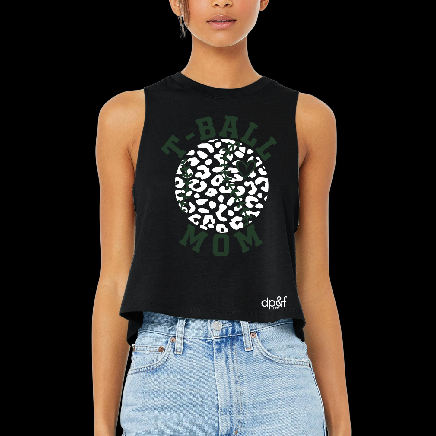 DPF TeeBall Mom Ladies Crop Tank