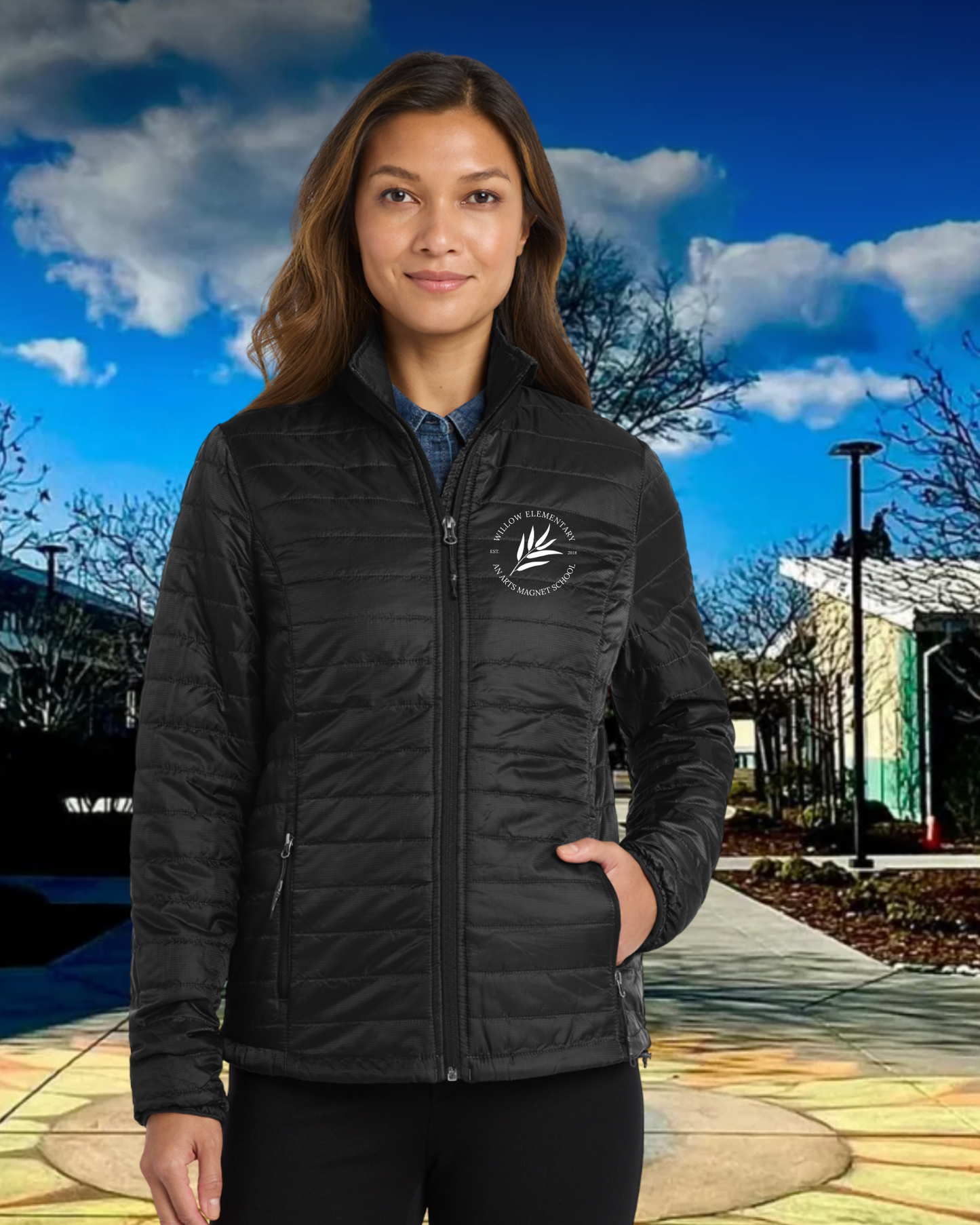 Willow Est. 2018 Ladies Packable Puffy Jacket