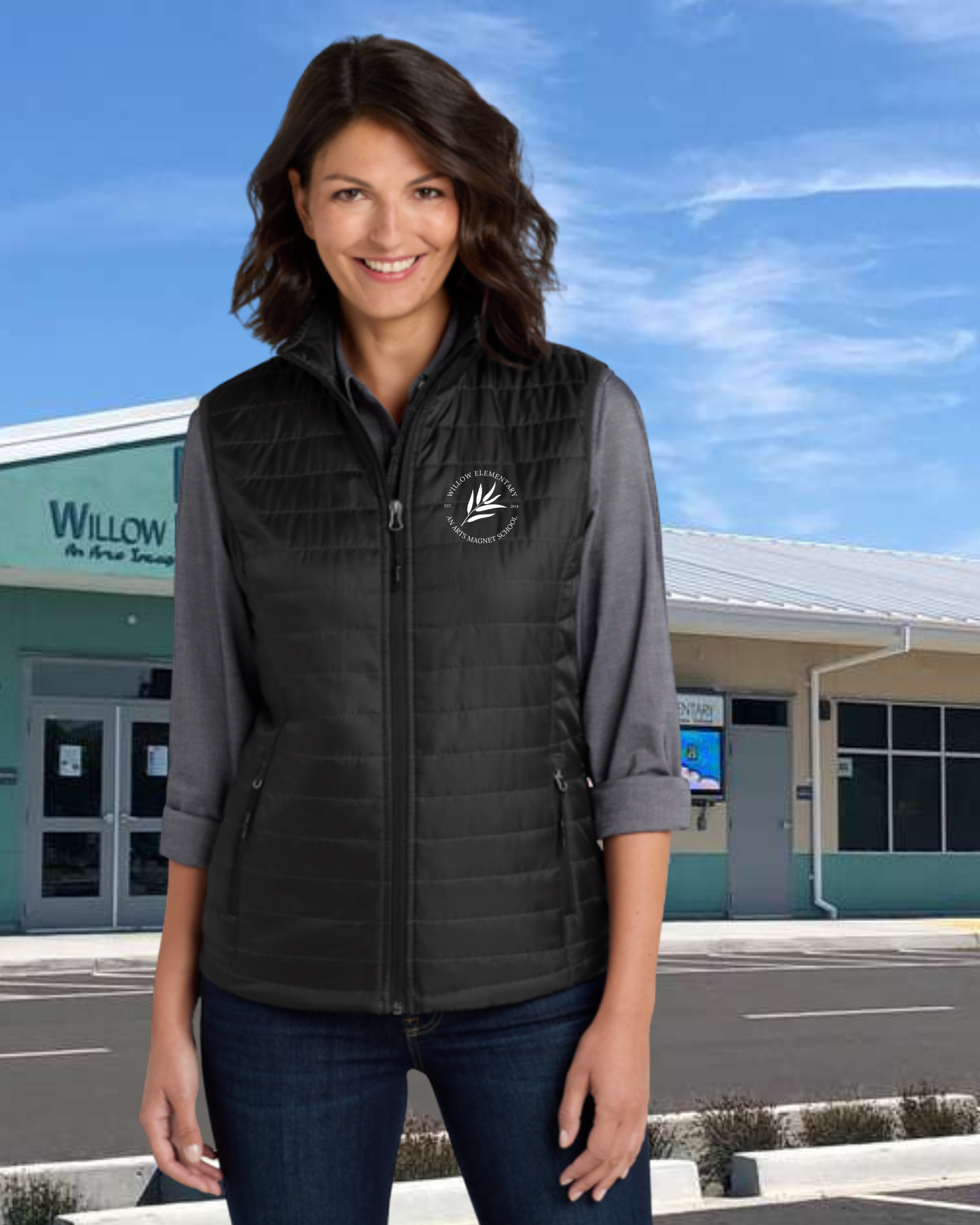 Willow Est. 2018 Ladies Packable Puffy Vest