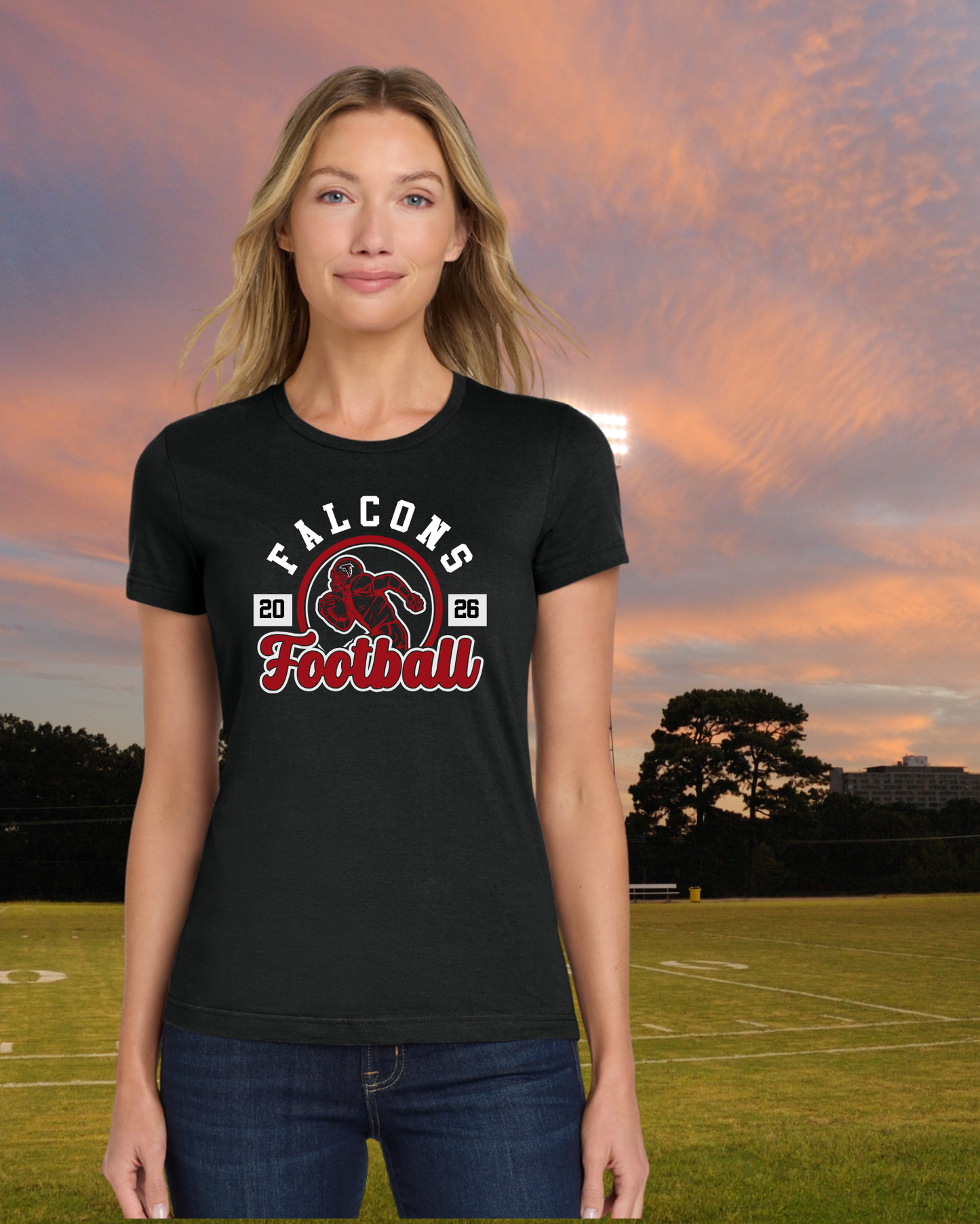 Fairfield Falcons Football Ladies Tee