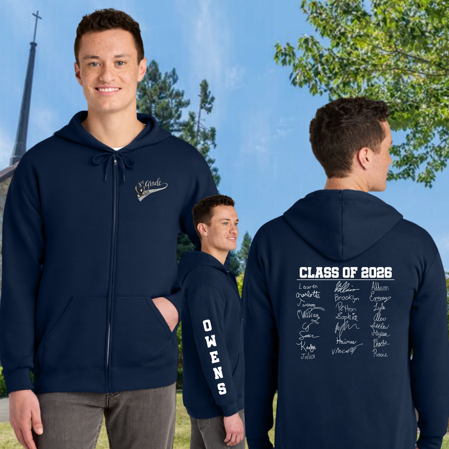 SJL 8th Grade Full Zip Hoodie