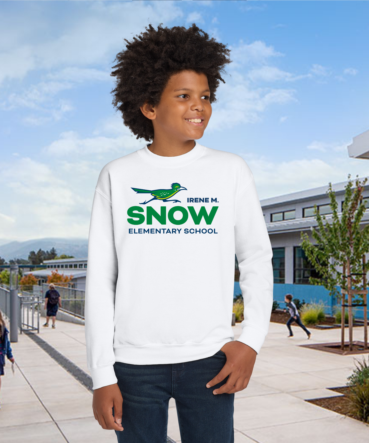 Snow Full Color Youth Crewneck Pullover