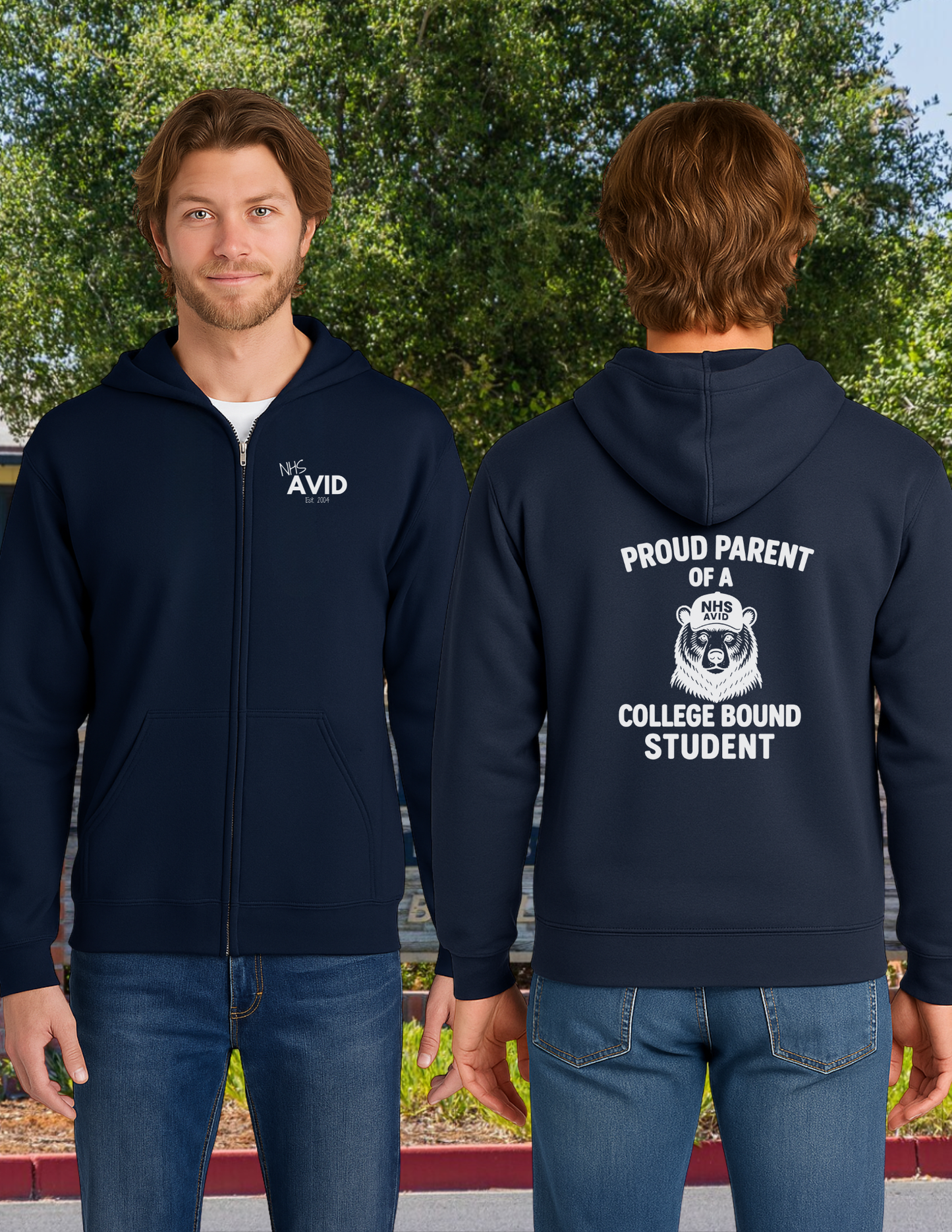 NHS Avid Proud Parent Zip Up Hoodie