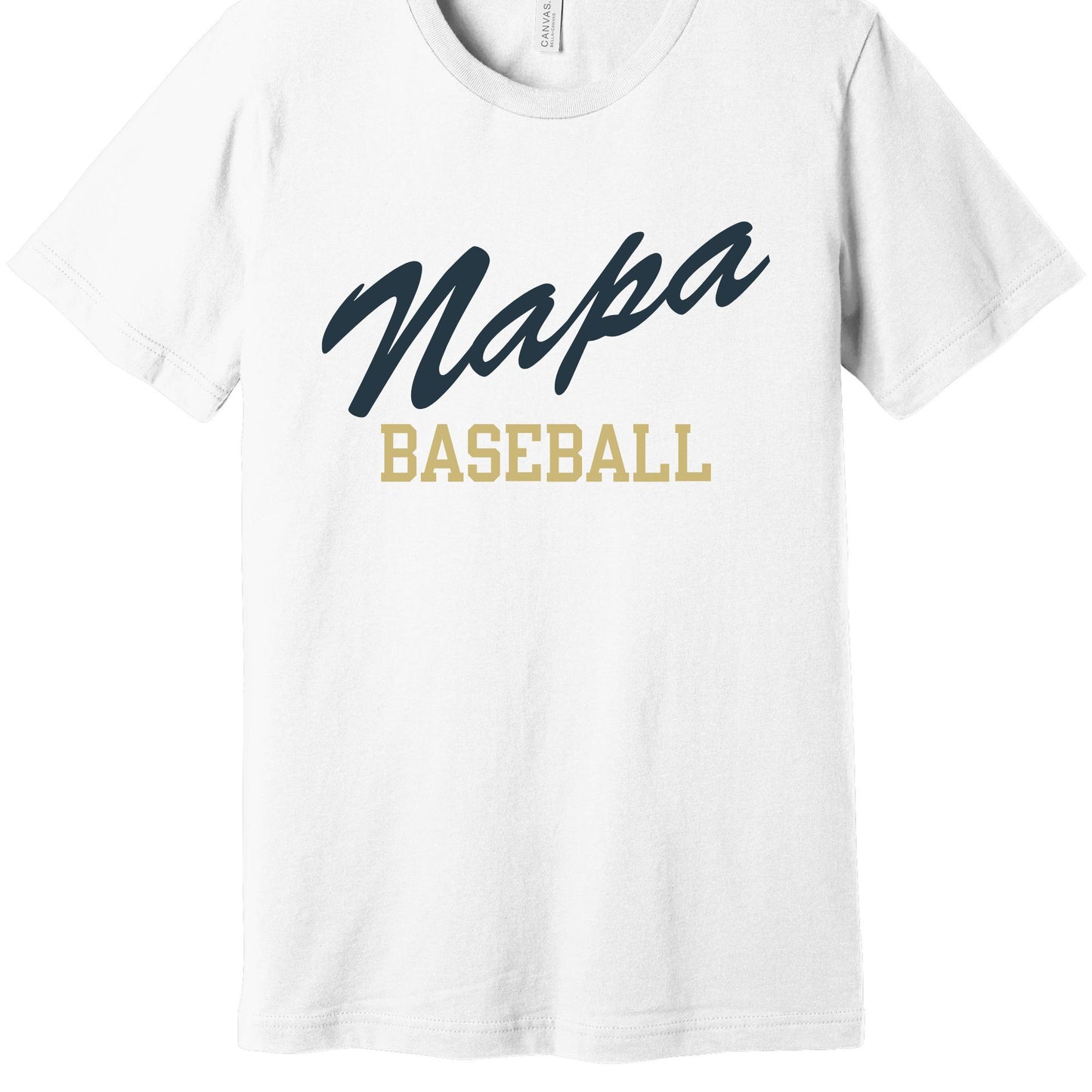Unisex White Napa Baseball Tee
