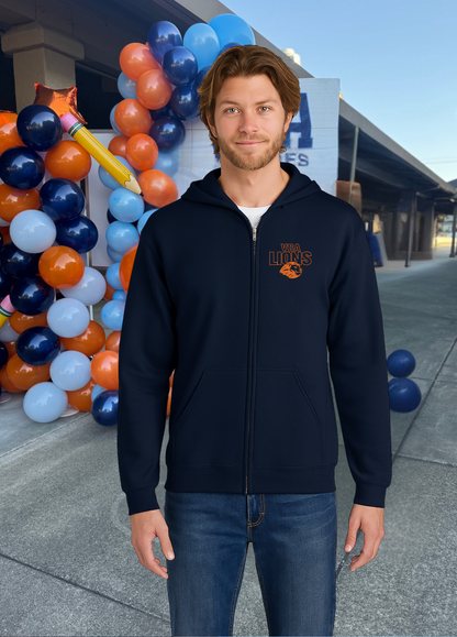 Unisex VCA Lions Head Full Zip Hoodie