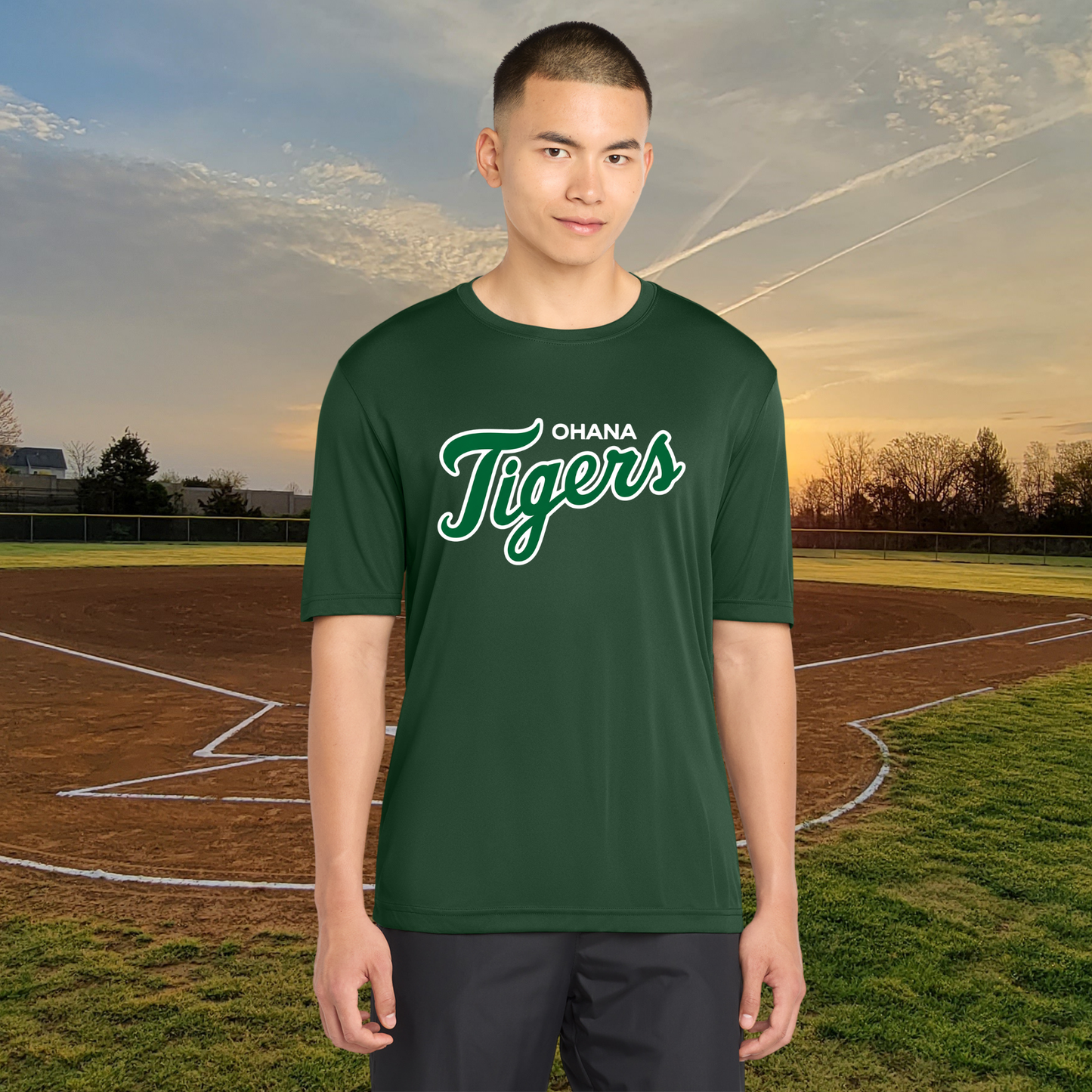 Ohana Tigers Script Unisex Athletic Style Tee