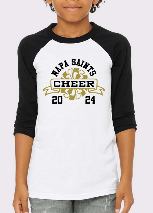 Napa Saints Cheer Youth Raglan